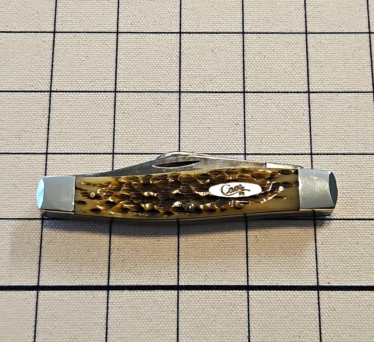 Case XX 6375 CV Stockman Manual Carbon Steel 3-Blade Slipjoint Bone 1990's