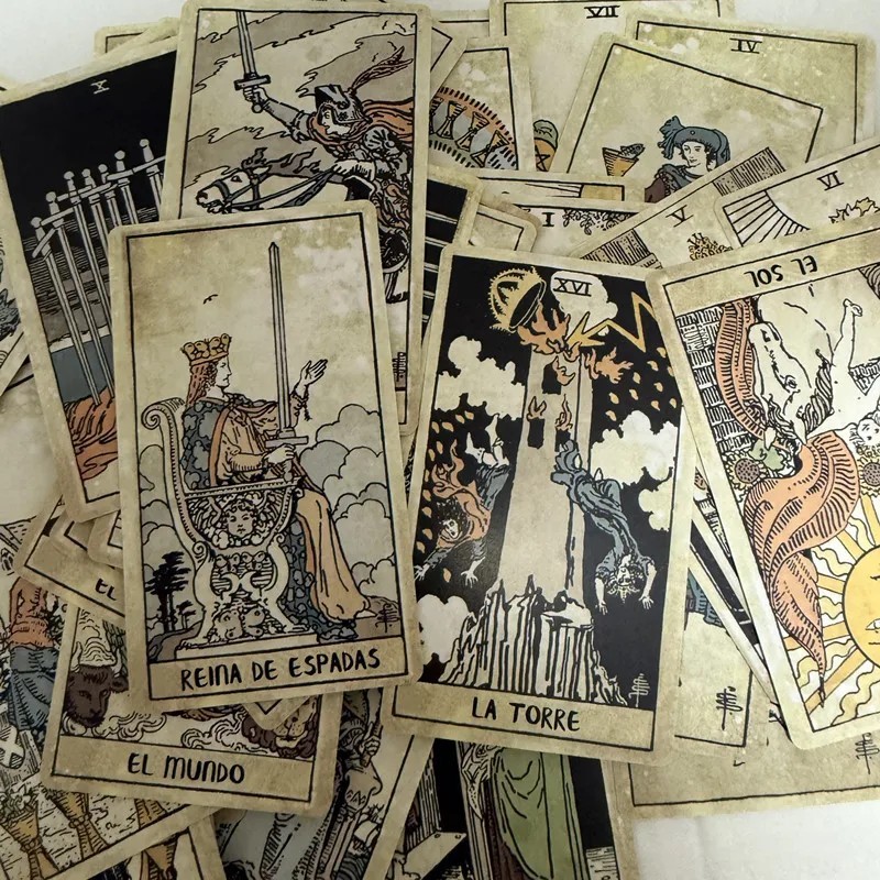 Vintage Spanish Tarot Deck 78 Cards Oracle Divination Fortune Telling Reading Ca Vintage Spanish Tarot Deck 78 Cards Oracle Divination Fortune Telling Reading Ca