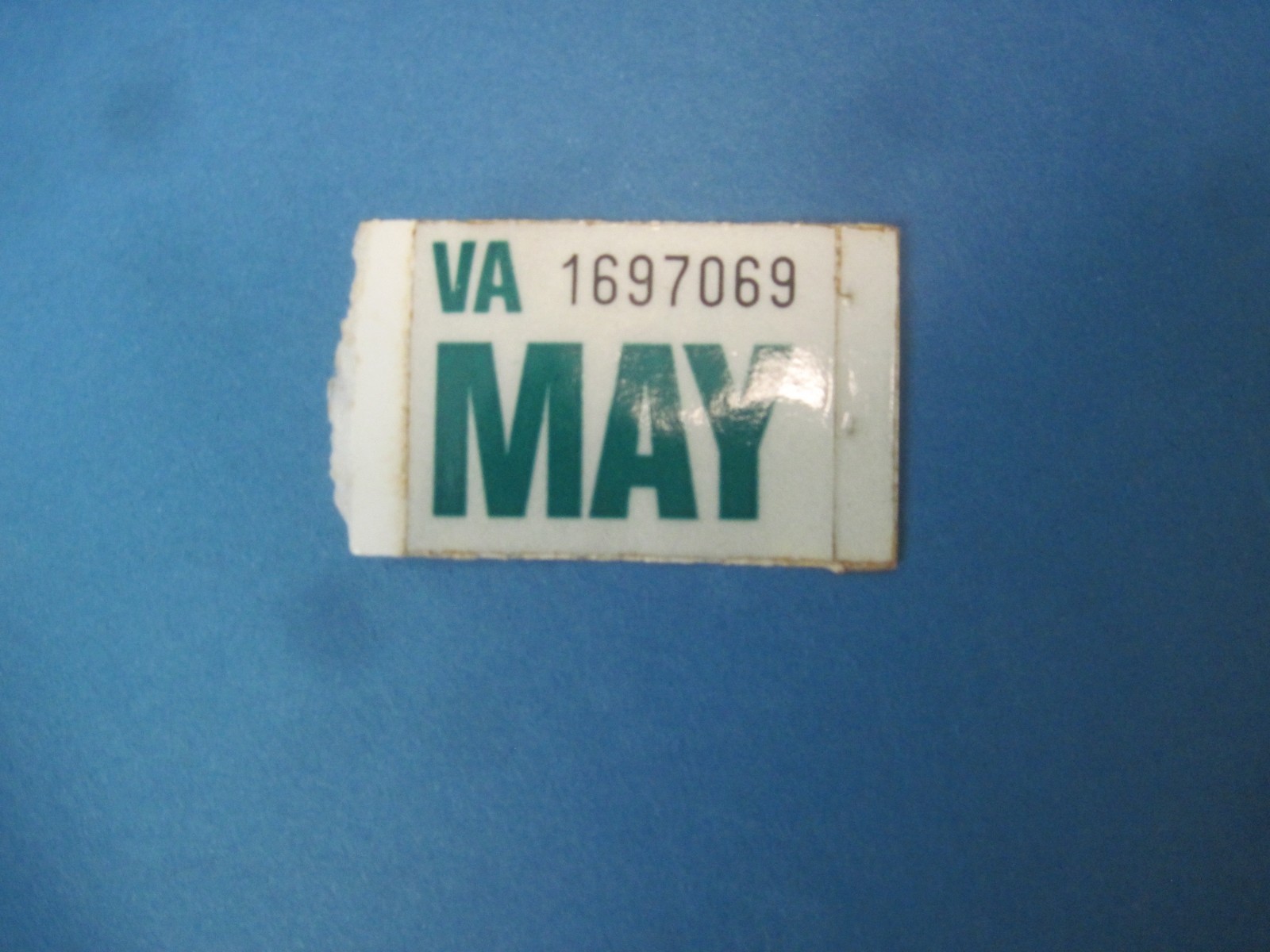 Virginia MAY license plate month sticker new Virginia MAY license plate month sticker new
