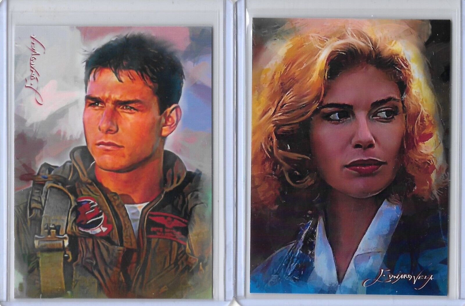 Tom Cruise Kelly McGillis Authentic Artist Signed Limited Edition Print Card /50