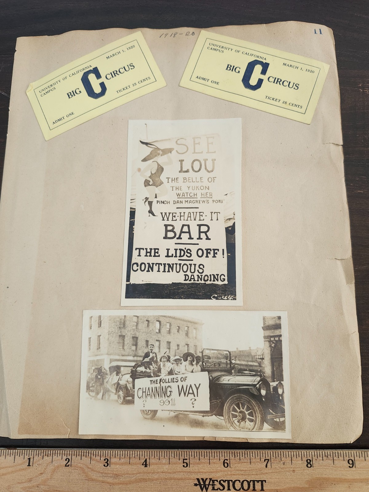 1920 University of California Great Photographs and Tickets