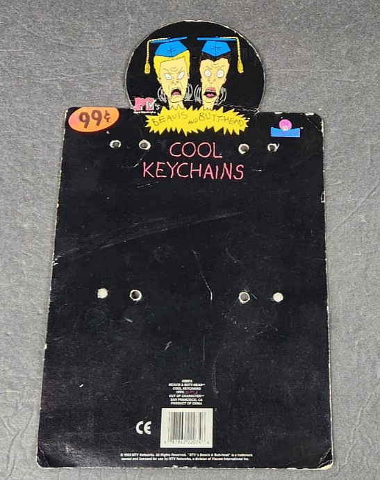 VINTAGE 1993 BEAVIS AND BUTT-HEAD MTV COOL KEYCHAINS STORE COUNTER DISPLAY VINTAGE 1993 BEAVIS AND BUTT-HEAD MTV COOL KEYCHAINS STORE COUNTER DISPLAY