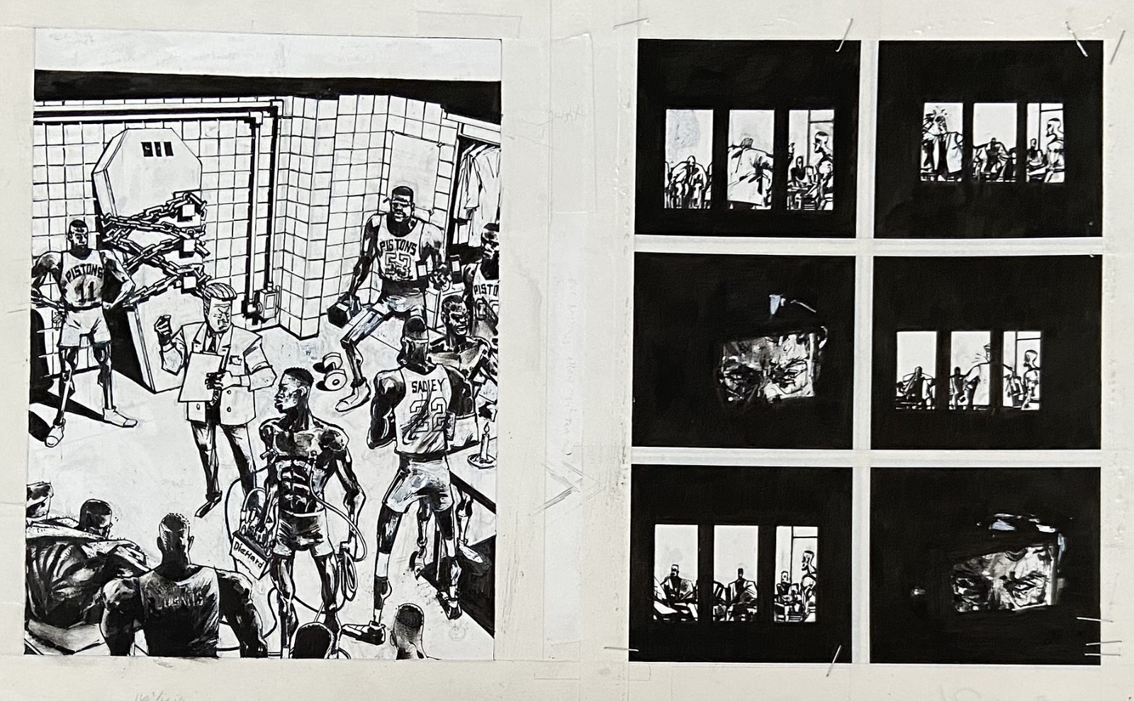 ⭐MICHAEL JORDAN Biograph B.O.P. Pages 14-15 • Original Graphic Novel Art