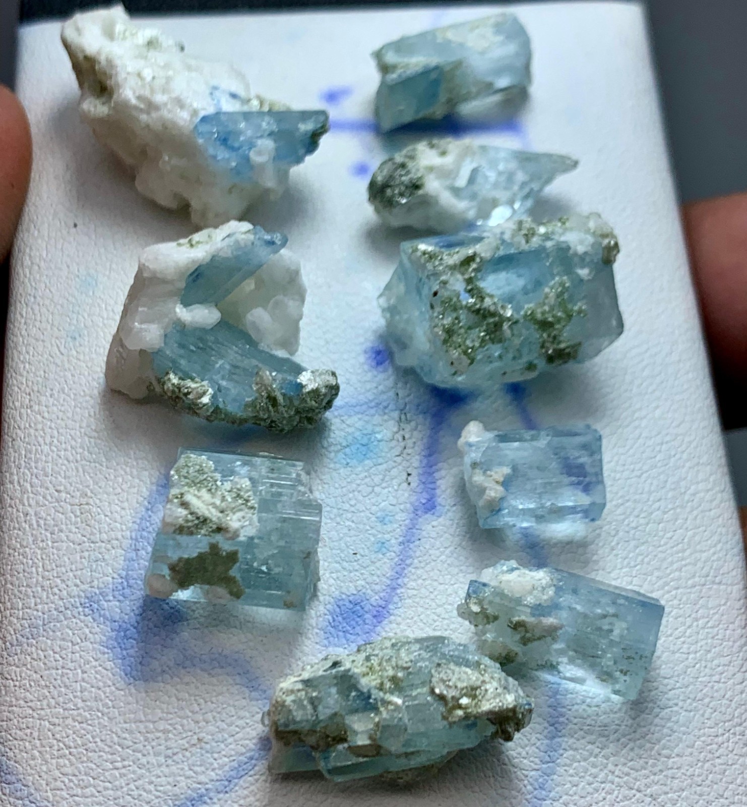 79 CT Terminated Natural Aquamarine Crystals lot From Skardu Pakistan