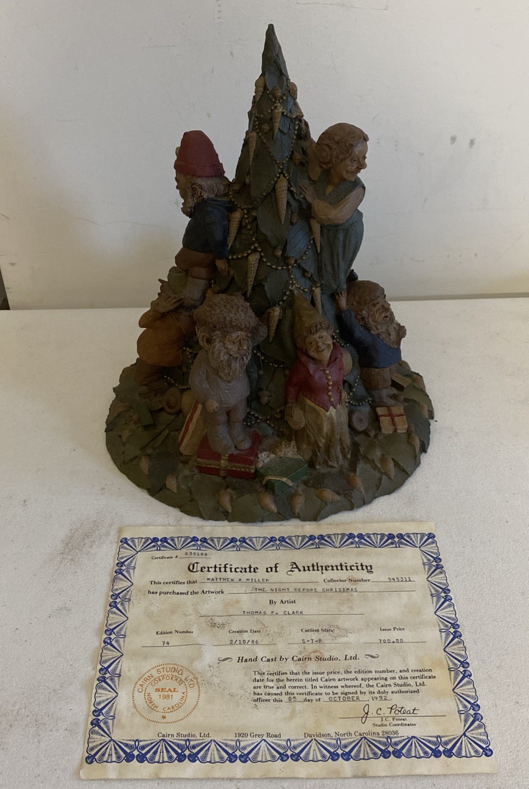 VTG 1986 Tom Clark Twas The Night Before Christmas Retired Edition Signed w/COA VTG 1986 Tom Clark Twas The Night Before Christmas Retired Edition Signed w/COA