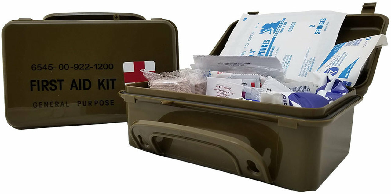 NEW Elite First Aid Military Style 8 Person 1st Aid Kit In Waterproof Box Case NEW Elite First Aid Military Style 8 Person 1st Aid Kit In Waterproof Box Case