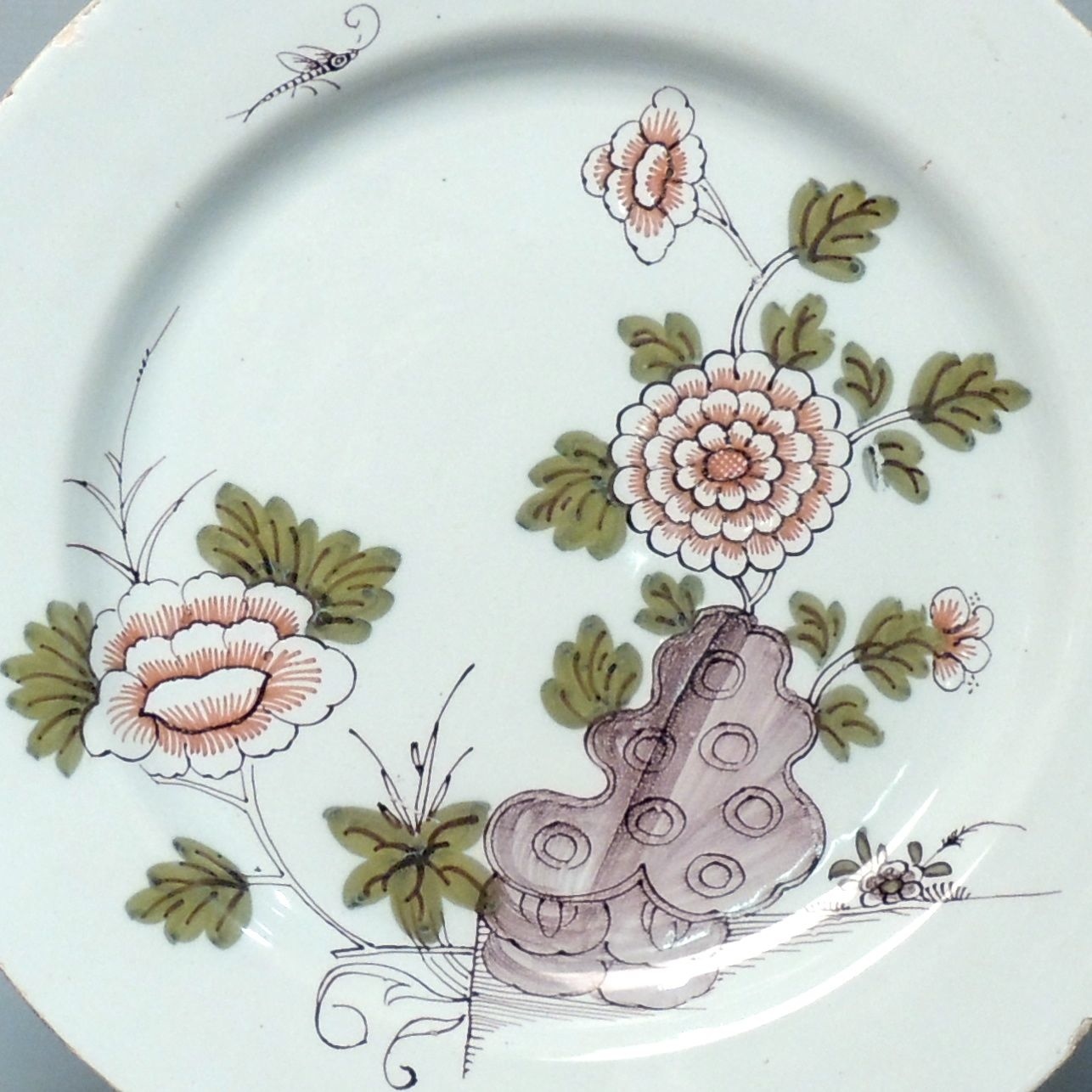 Rare Antique English Polychrome Delft Charger or Plate - London Bristol Rare Antique English Polychrome Delft Charger or Plate - London Bristol