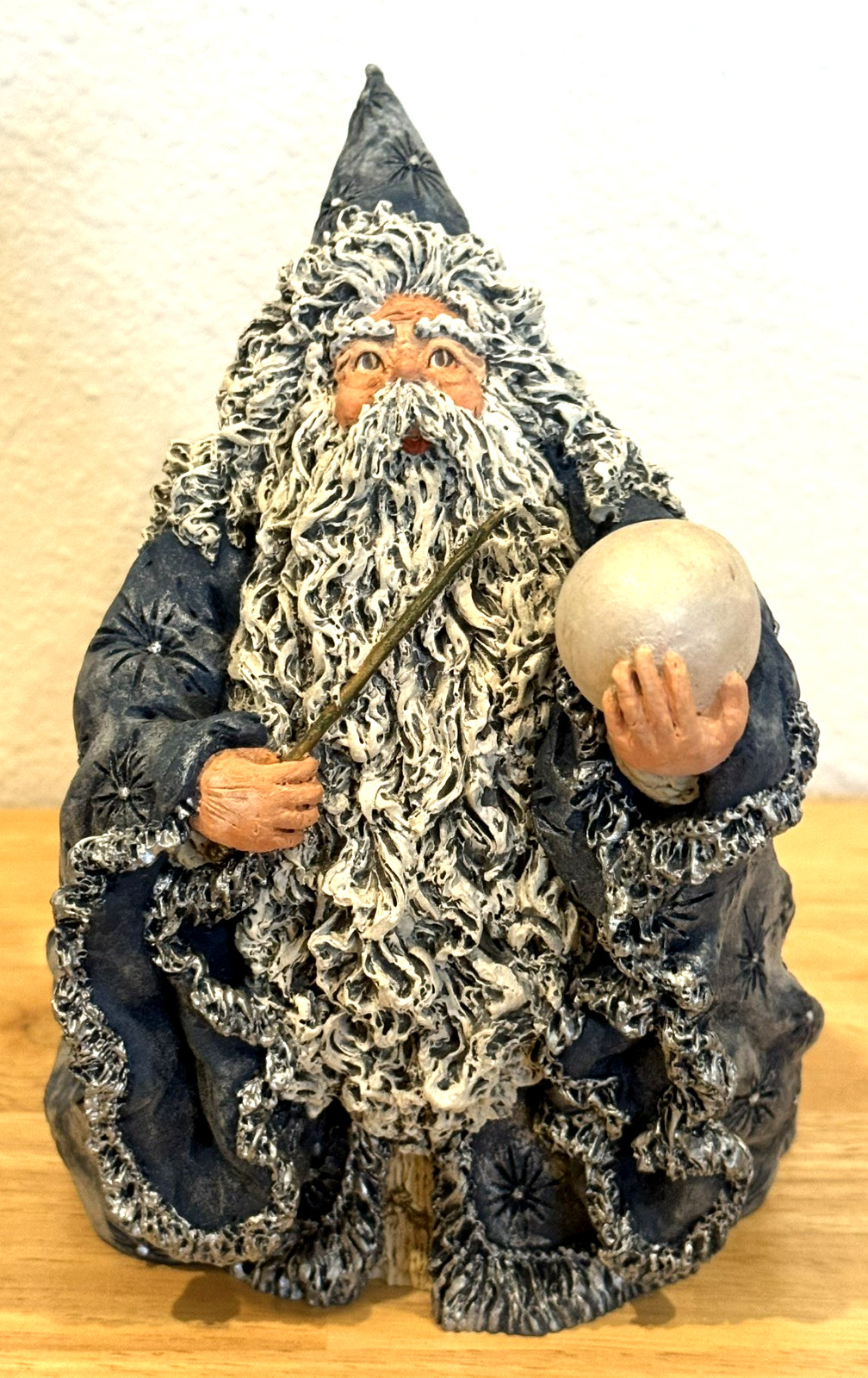 Vintage 1992 June McKenna Double Signed Christmas Wizard 7" Figurine LE 129/7500 Vintage 1992 June McKenna Double Signed Christmas Wizard 7" Figurine LE 129/7500