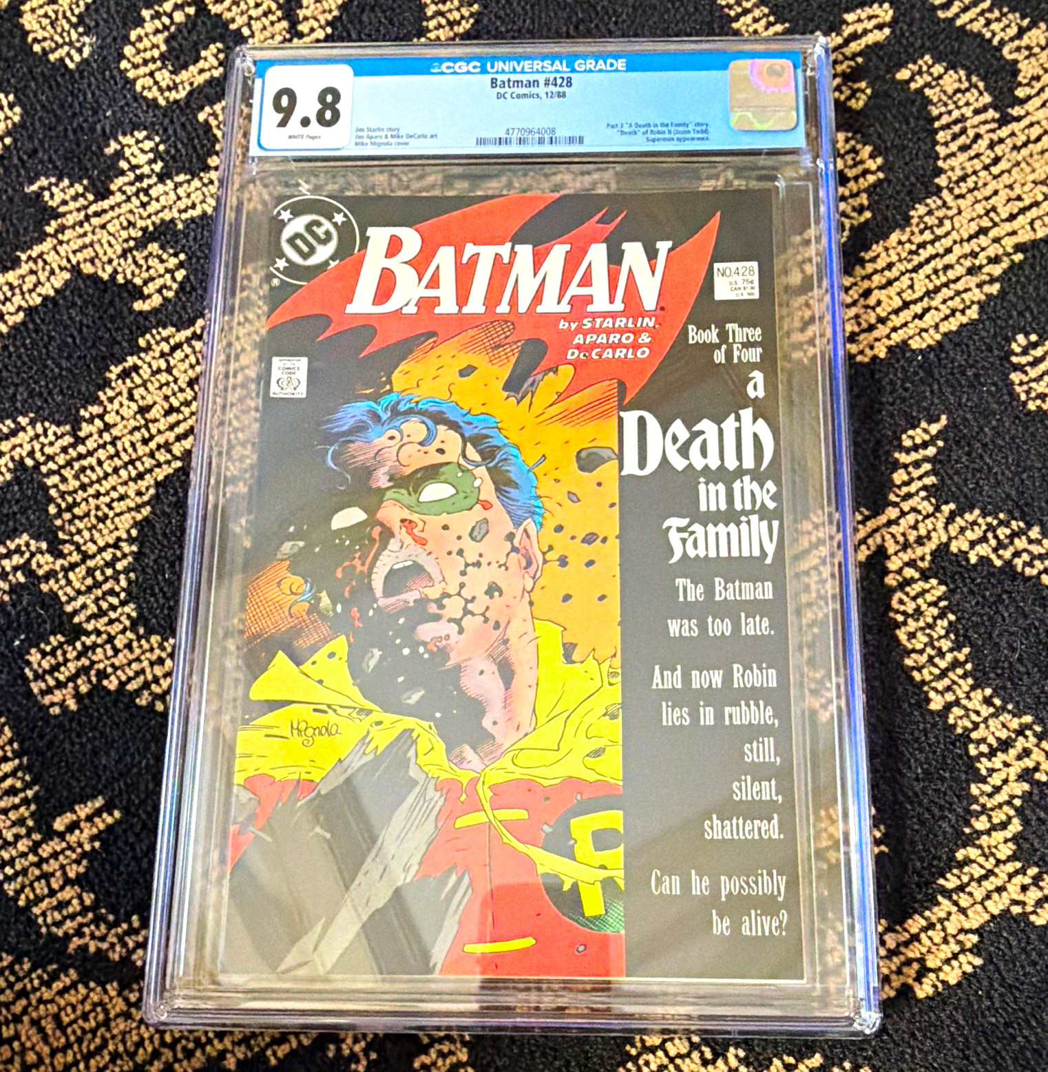 Batman #428 CGC 9.8 (1988) DC Comics A Death in the Family Book 3 of 4 Rare Batman #428 CGC 9.8 (1988) DC Comics A Death in the Family Book 3 of 4 Rare