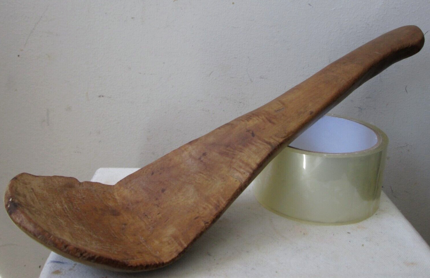 LARGE Antique 18thc Late 1700's Native American Woodland Indian Wood FEAST Ladle
