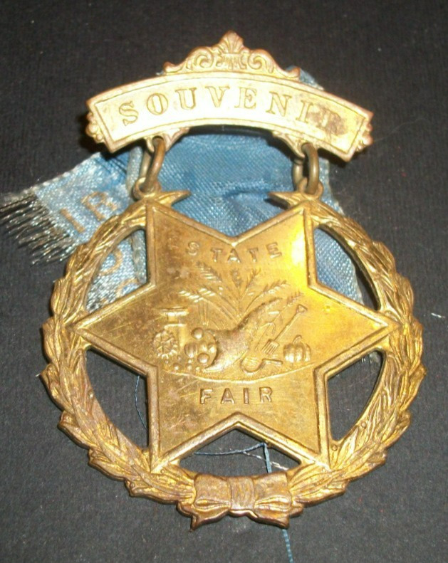 Antique Early 1900’s Souvenir State Fair Medal Antique Early 1900’s Souvenir State Fair Medal