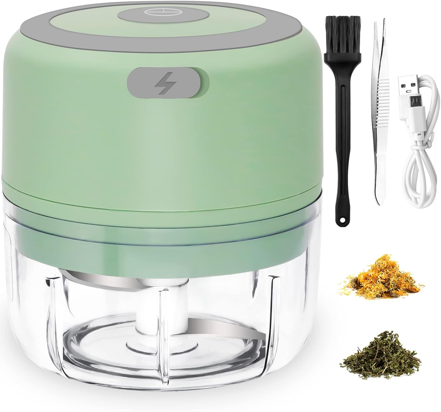 Electric-Herb-Grinder-3.5 Inch-2024-Upgraded, 3.4Oz Large Grinder for Grinding Electric-Herb-Grinder-3.5 Inch-2024-Upgraded, 3.4Oz Large Grinder for Grinding