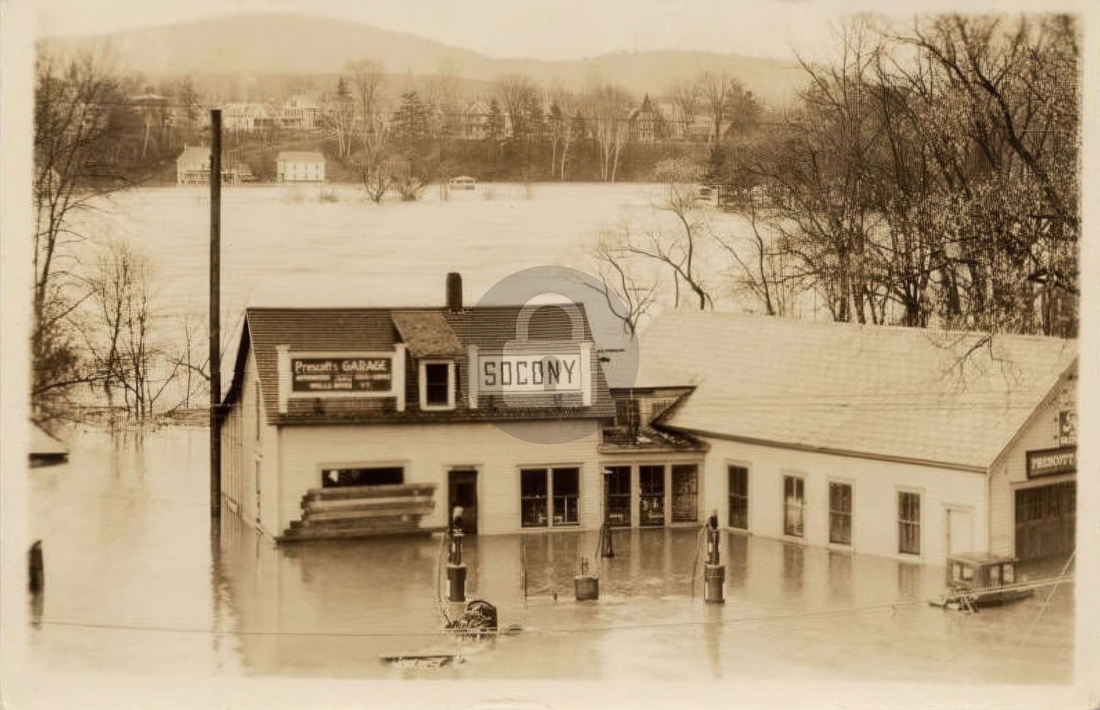 Wells River VT Vermont Flood of Nov. 4, 1927 2 RPPC Photo Postcard COPY Wells River VT Vermont Flood of Nov. 4, 1927 2 RPPC Photo Postcard COPY
