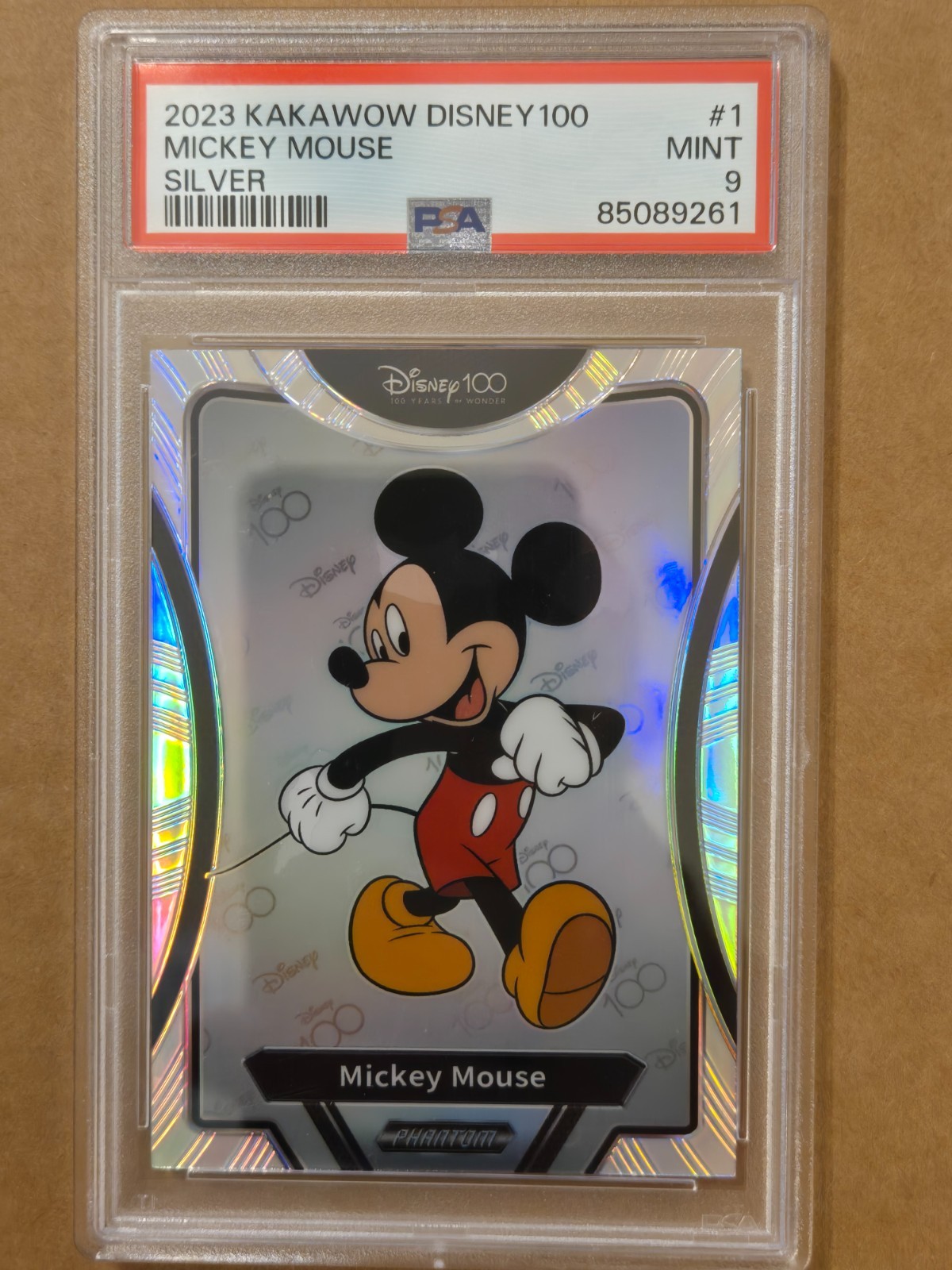 2023 DISNEY 100 MICKEY MOUSE #1 SILVER REFRACTOR CARD GRADED PSA 9 MINT LOW POP 2023 DISNEY 100 MICKEY MOUSE #1 SILVER REFRACTOR CARD GRADED PSA 9 MINT LOW POP