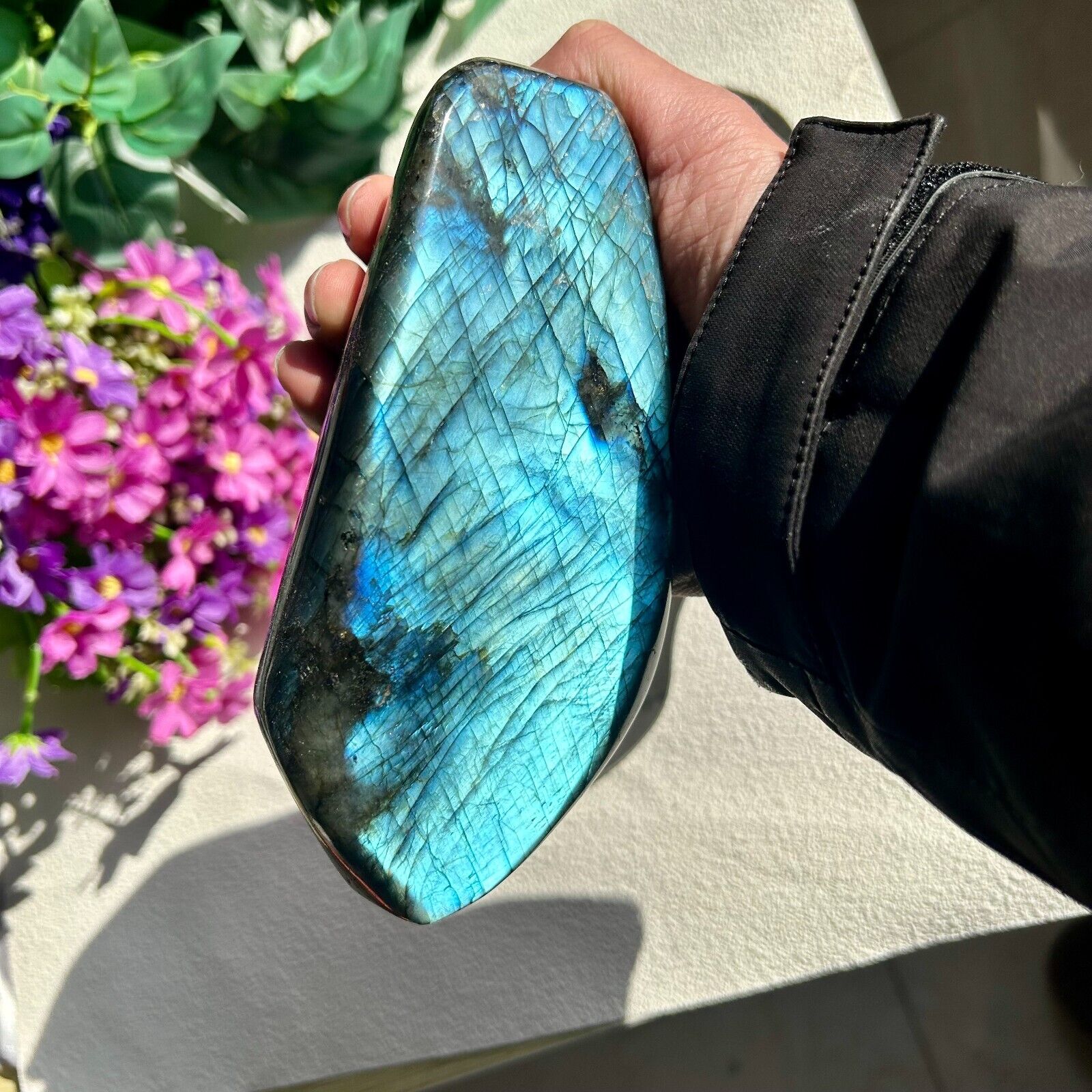 Stunning Natural Labradorite Crystal Freeform Display Healing 1.36kg