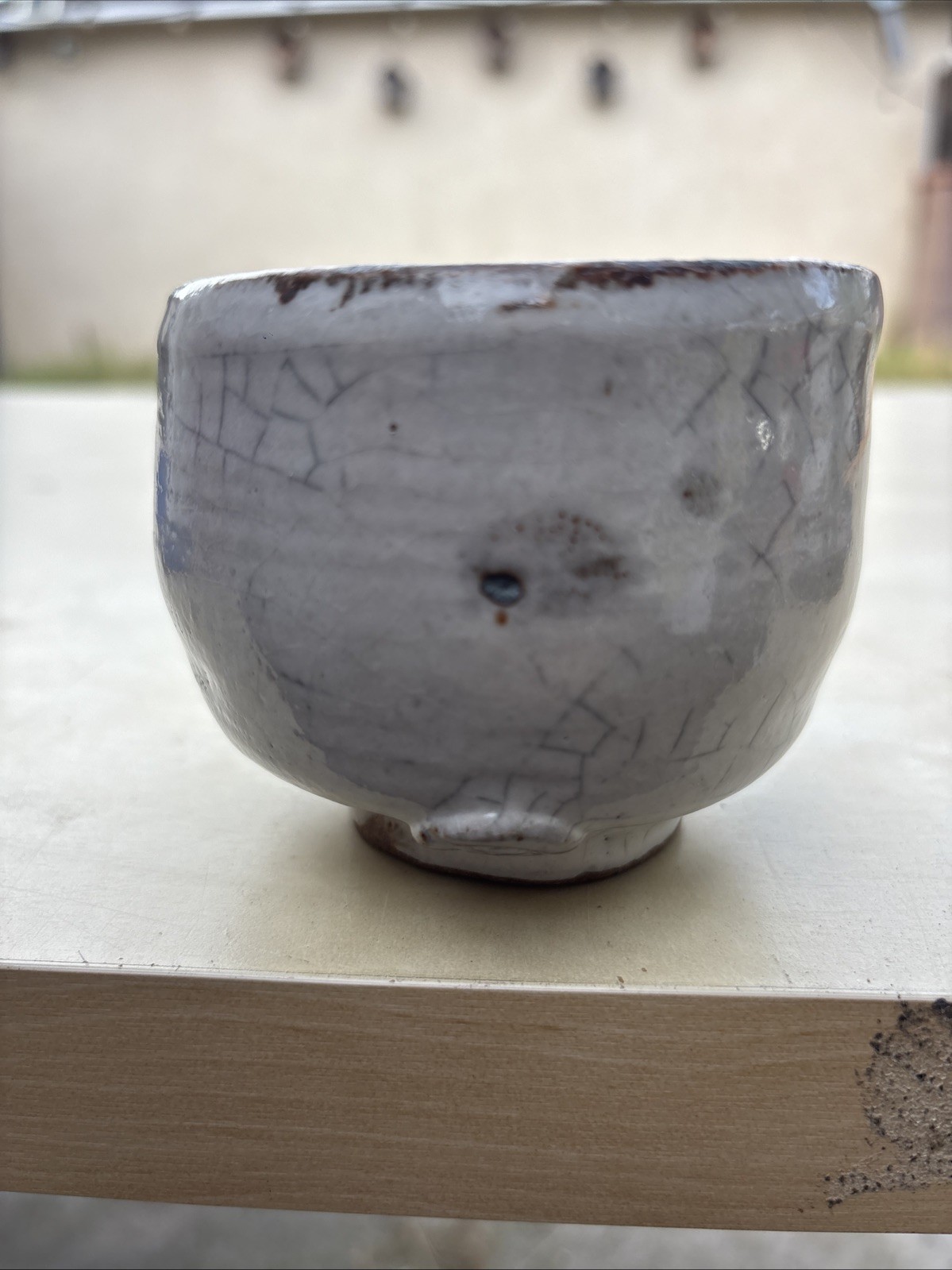 Vintage Japanese Hagi Ware Guinomi Sake Cup Crackle Glaze Studio Pottery 3” Vintage Japanese Hagi Ware Guinomi Sake Cup Crackle Glaze Studio Pottery 3”