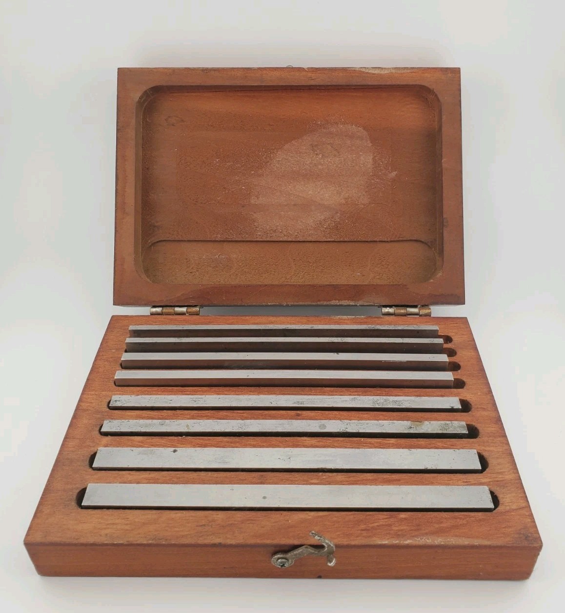 Vintage Starrett No. 384 Machinist Steel Parallels Set 4 Pairs (8 Pcs) Wood Case Vintage Starrett No. 384 Machinist Steel Parallels Set 4 Pairs (8 Pcs) Wood Case