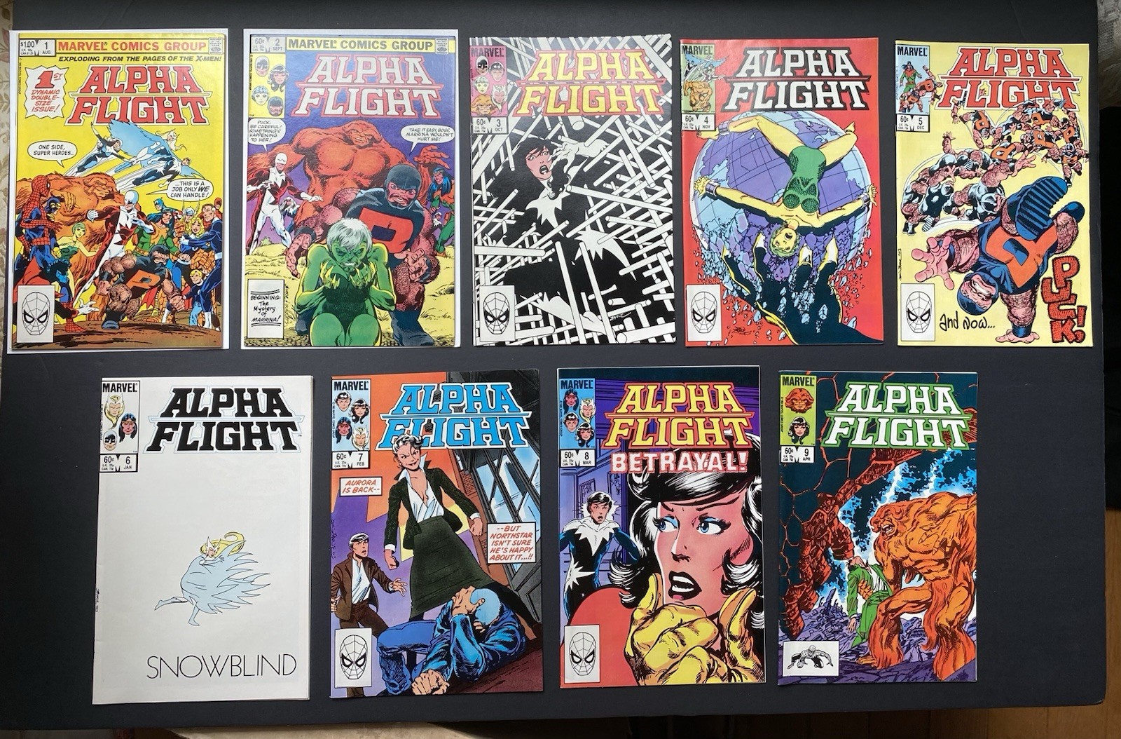 Alpha Flight #1 - 9 John Byrne Andy Yanchus Lot of 9 MCU X-Men Exc To NMint/Mint