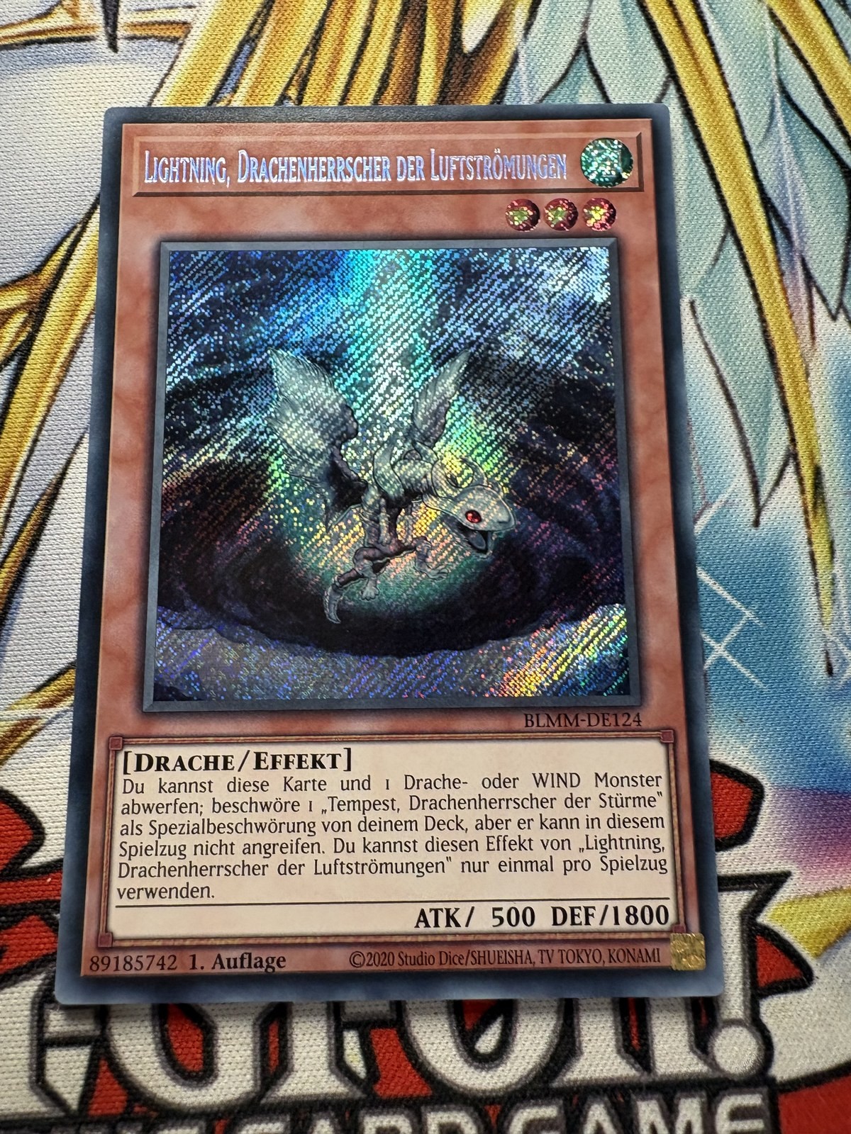 Yugioh Lightning, Dragon Ruler of Air Currents Secret Rare - BLMM-EN124 Yugioh Lightning, Dragon Ruler of Air Currents Secret Rare - BLMM-EN124
