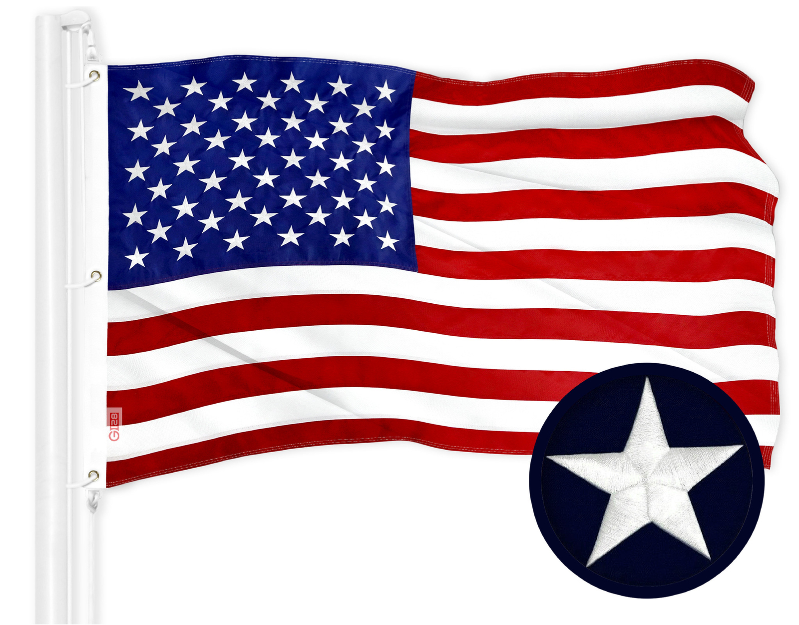 American US USA Flag 6x10FT Embroidered Polyester Brass Grommets G128 American US USA Flag 6x10FT Embroidered Polyester Brass Grommets G128