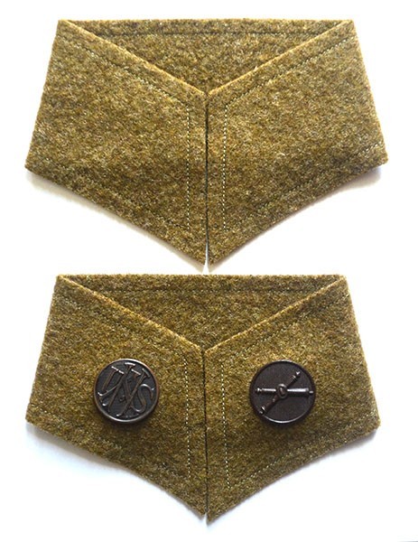 WWI WW1 US Army USMC Enlisted Insignia Display Collar