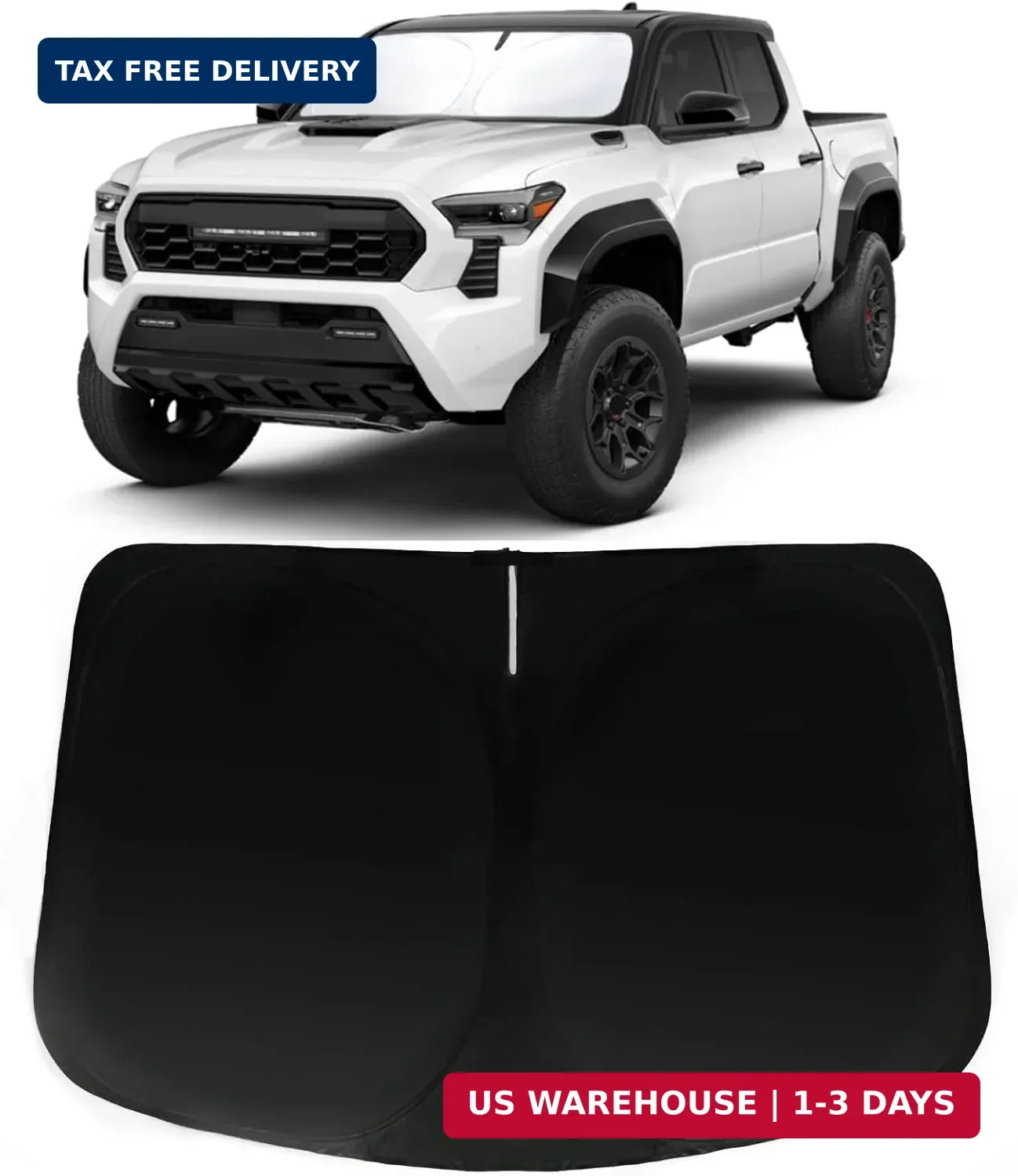 Windshield Sun Shade for Toyota Tacoma 2016-2024 2025 2026, Car Front Window Sun Windshield Sun Shade for Toyota Tacoma 2016-2024 2025 2026, Car Front Window Sun