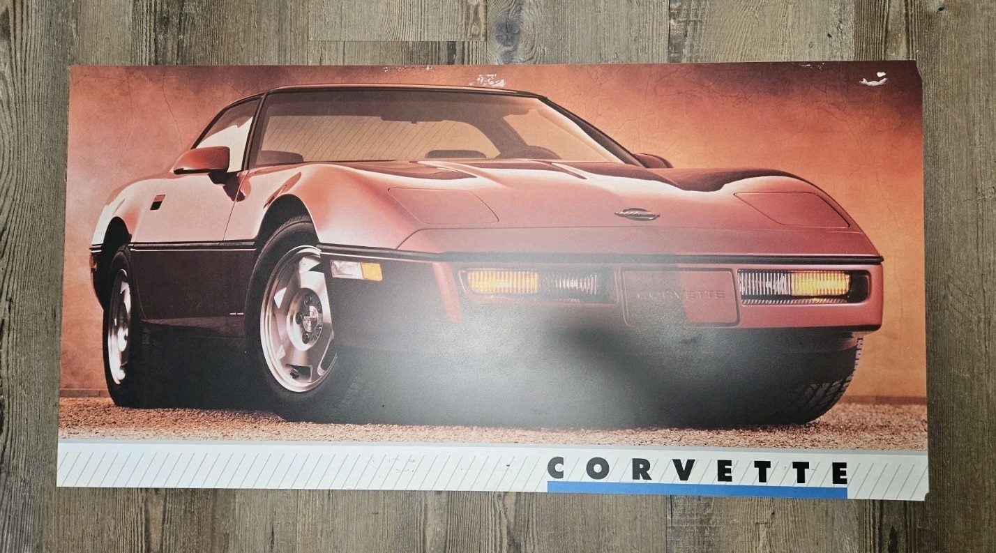 1988 Dealership Cardboard Poster Chevrolet C4 Corvette OEM Z51 GM 1988 Dealership Cardboard Poster Chevrolet C4 Corvette OEM Z51 GM
