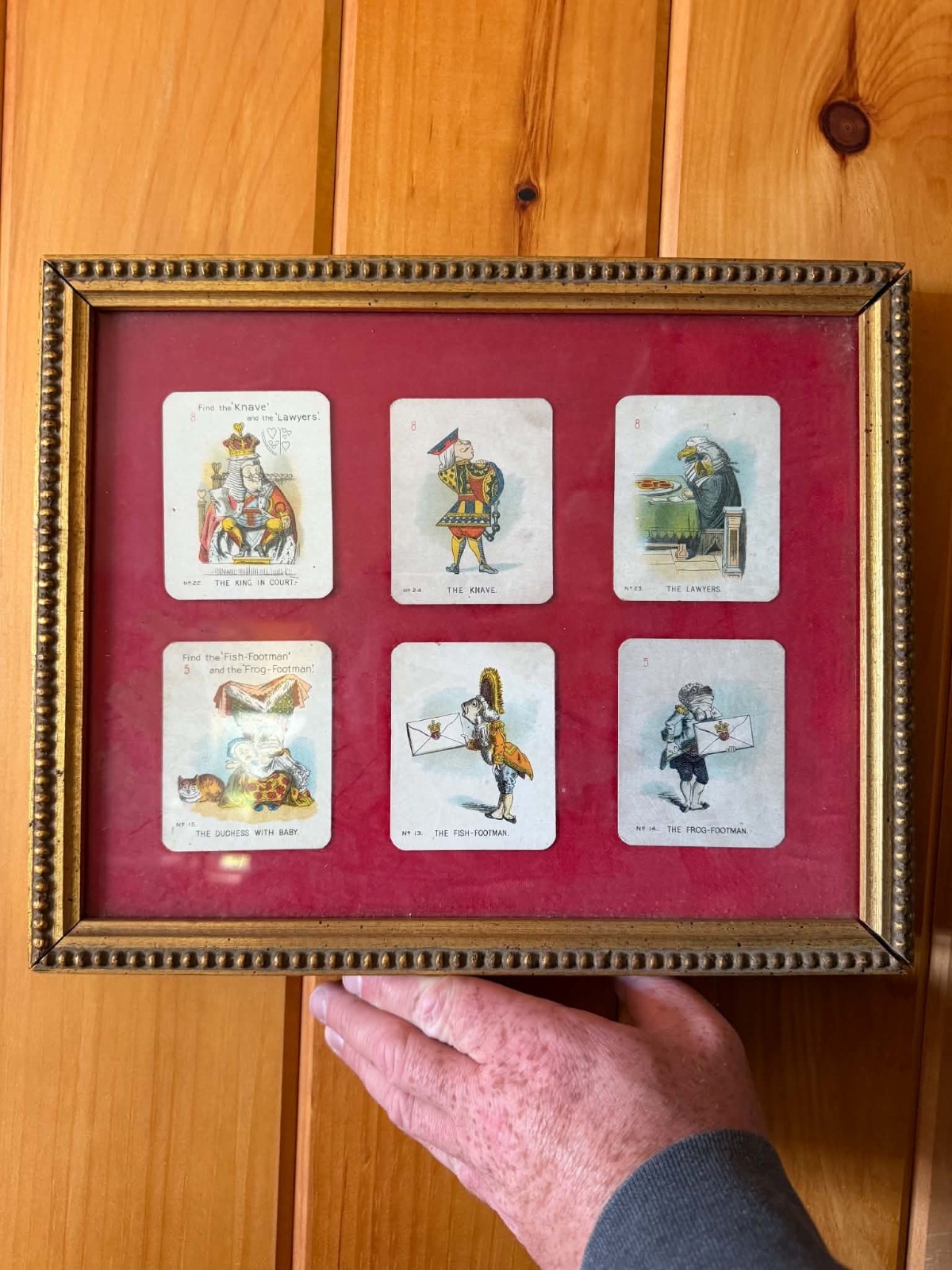 1898 Alice in Wonderland Historic Parlor Game Cards 6 Framed Thomas De La Rue 1898 Alice in Wonderland Historic Parlor Game Cards 6 Framed Thomas De La Rue