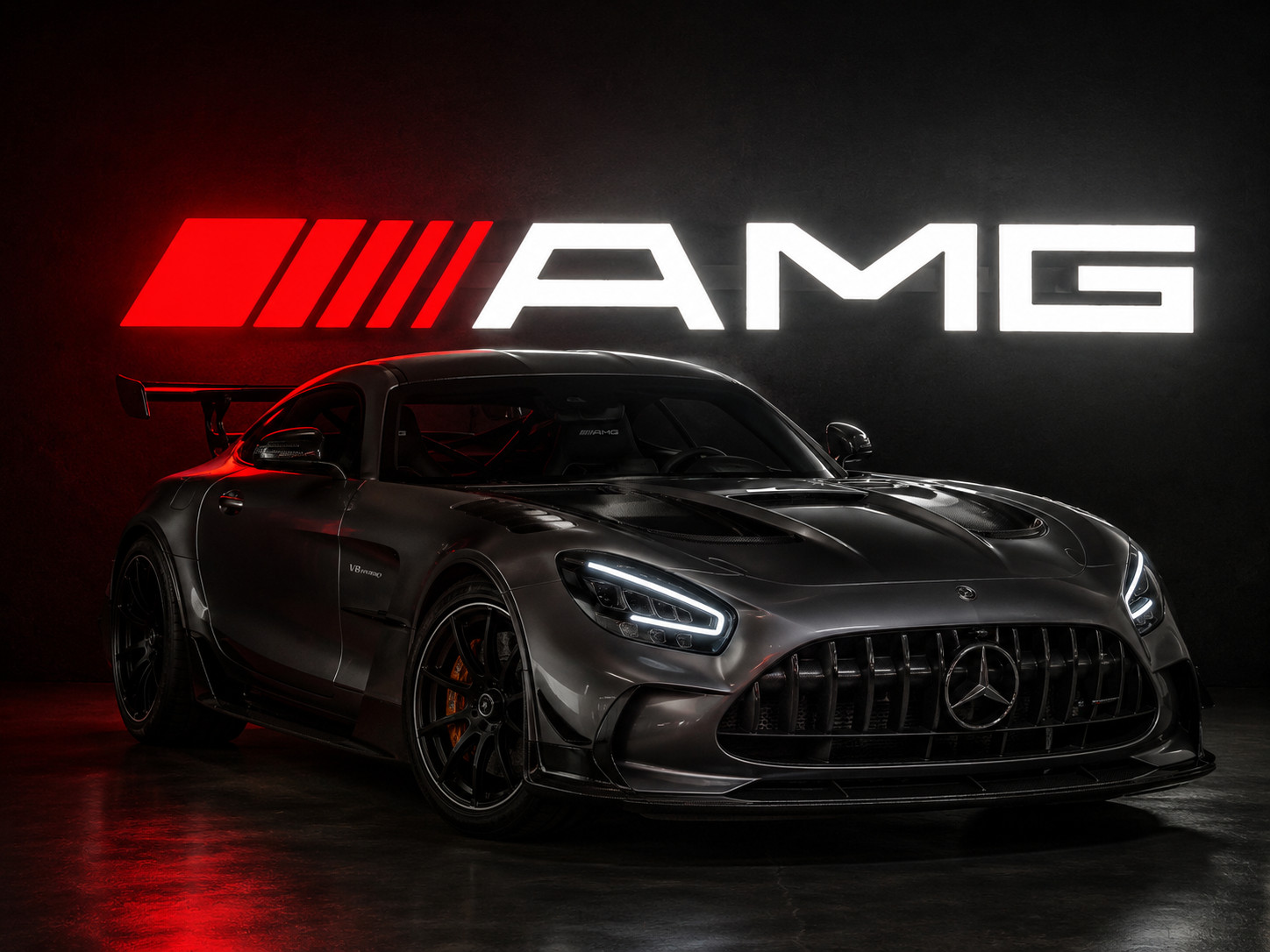 Illuminated Mercedes-Benz AMG Dealership Sign Illuminated Mercedes-Benz AMG Dealership Sign