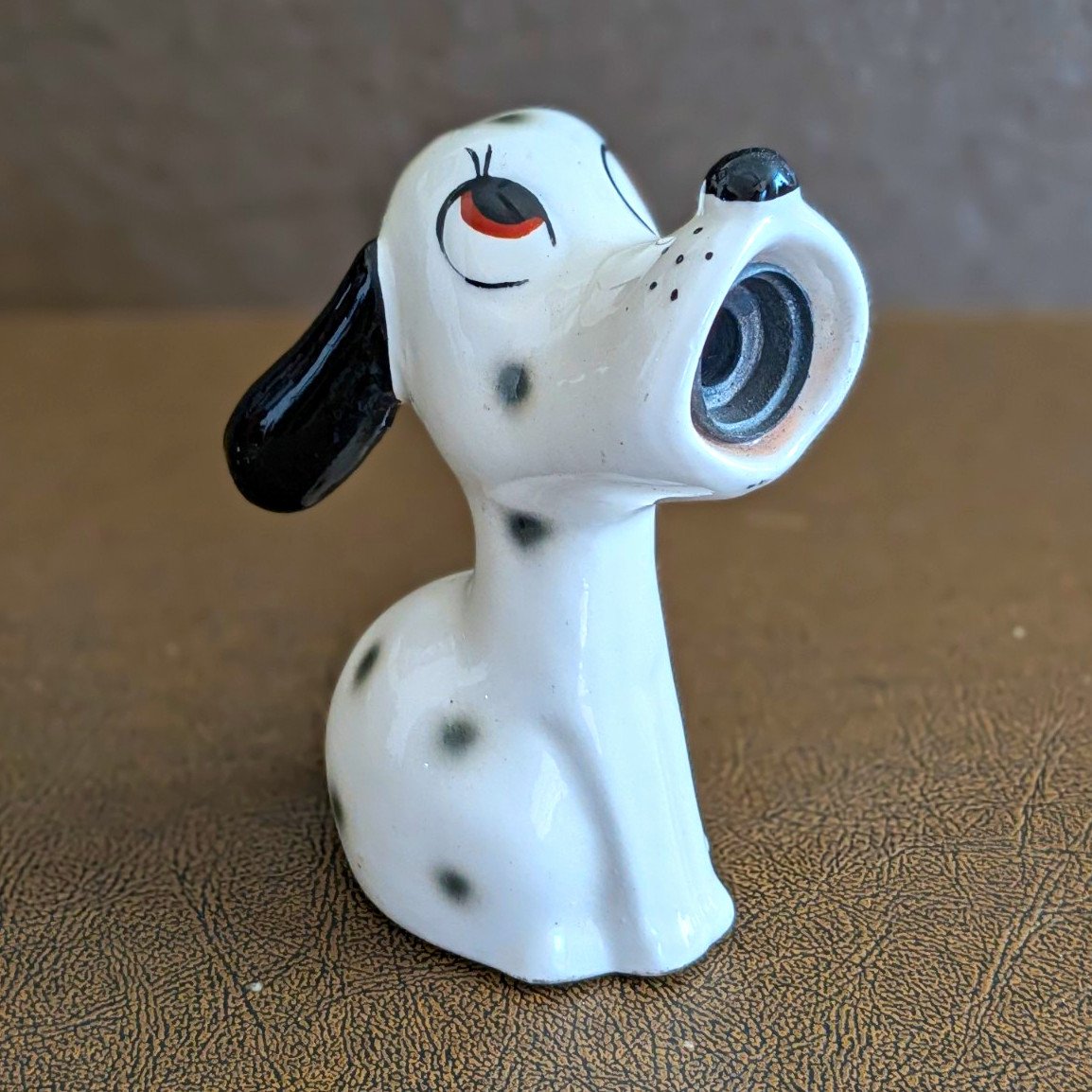 Vintage Made In Japan Dalmation Ceramic Pencil Sharpener (Left Ear Glued On) Vintage Made In Japan Dalmation Ceramic Pencil Sharpener (Left Ear Glued On)
