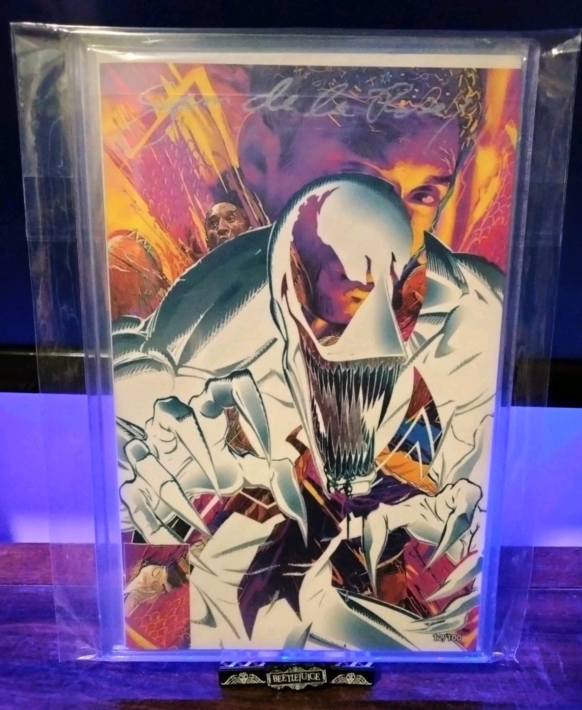 Signed By SAM DE LA ROSA TRIBUTE Kobe Bryant VENOM LACC Exclusive Virgin 12/100 Signed By SAM DE LA ROSA TRIBUTE Kobe Bryant VENOM LACC Exclusive Virgin 12/100