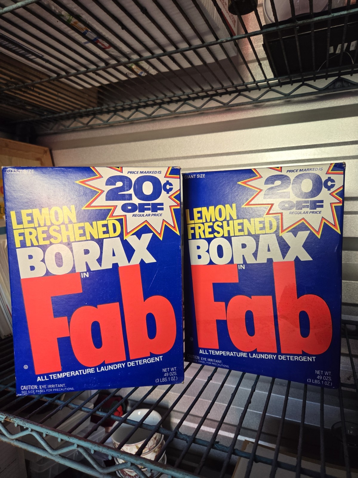 2 New Vintage Borax In Fab Laundry Detergent Box 3lb Unopened 2 New Vintage Borax In Fab Laundry Detergent Box 3lb Unopened