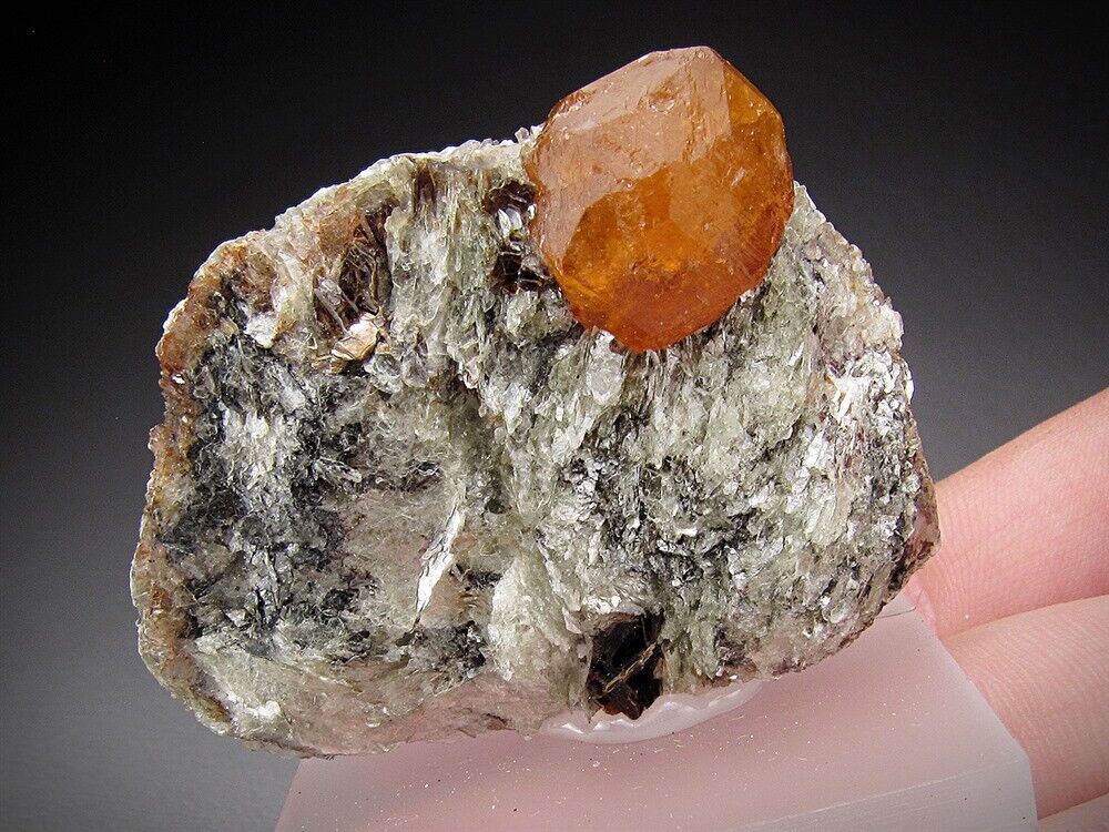 Orange Spessartine Garnet Crystal Loliondo Tanzania