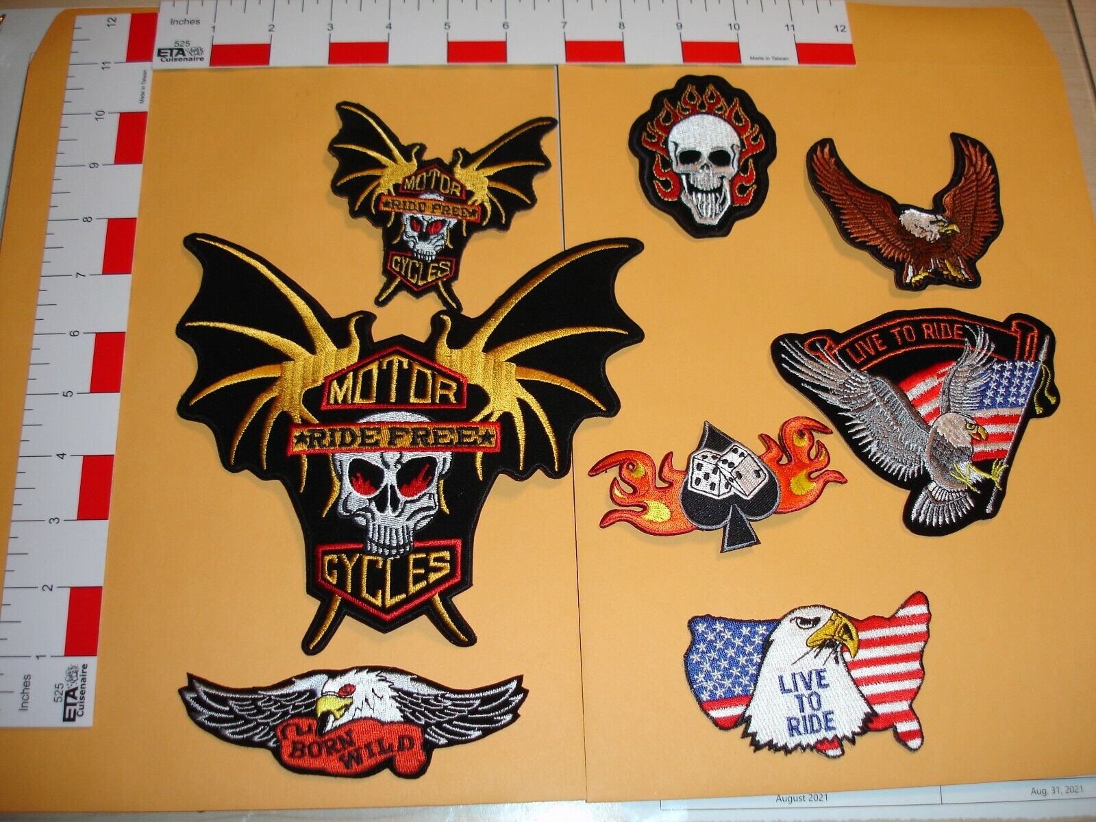 Motorcycle Biker Patch Collectors set lot  8 Patches embroidery