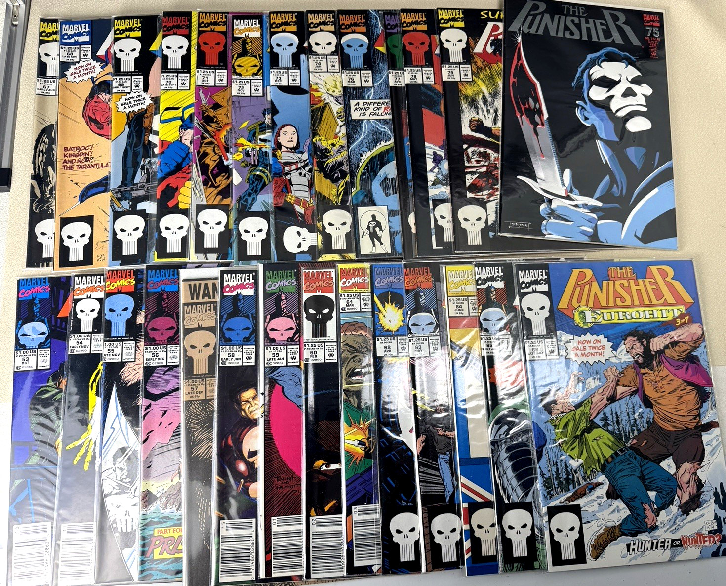 Marvel Punisher Straight Run Issues 53 thru 79 / Twenty Seven Nice Bagged Books Marvel Punisher Straight Run Issues 53 thru 79 / Twenty Seven Nice Bagged Books