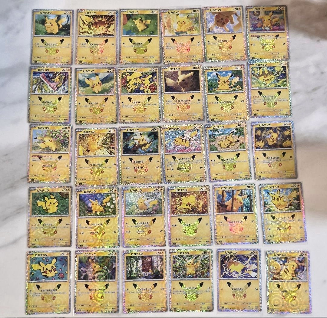30th Anniversary Pikachu Card Complete Set 30 Cards Pokemon Nintendo Japan 30th Anniversary Pikachu Card Complete Set 30 Cards Pokemon Nintendo Japan