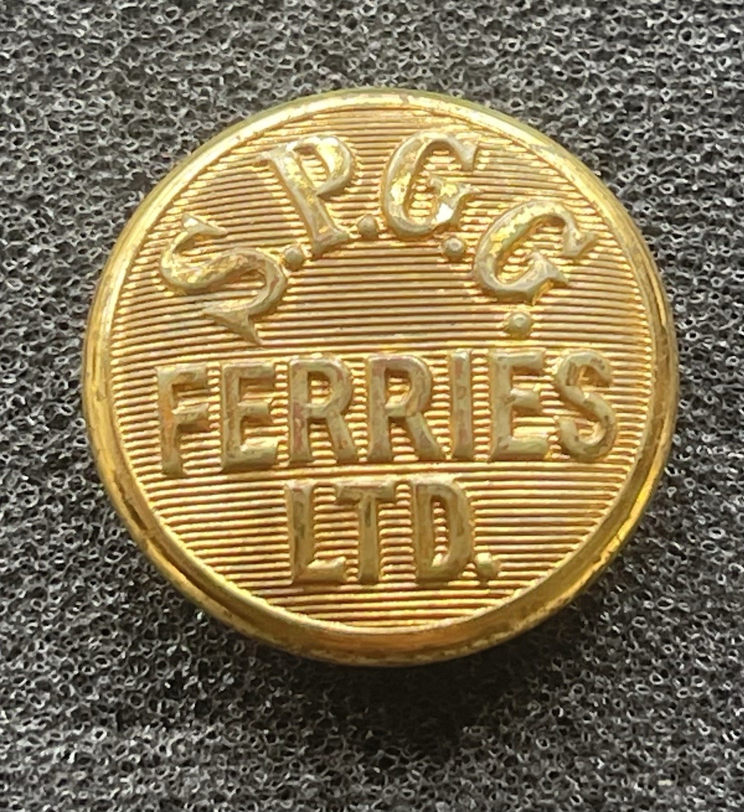 Rare Vtg SPGG FERRIES LTD Uniform Button - Southern Pacific Golden Gate - TM1931 Rare Vtg SPGG FERRIES LTD Uniform Button - Southern Pacific Golden Gate - TM1931