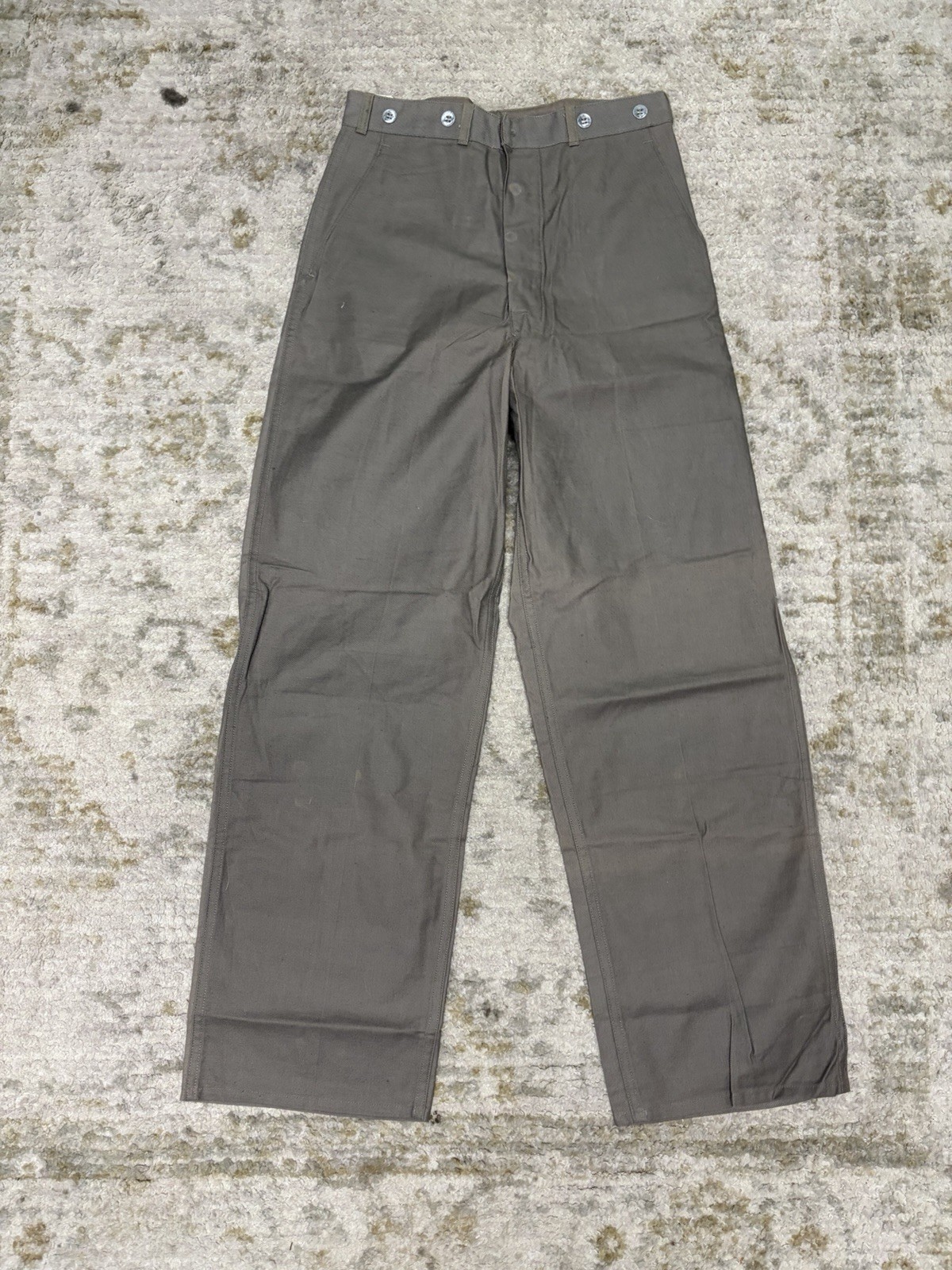 Vintage NOS / DS Swedish Manufacturing Three Crown Stamp WWII trousers w/ Cinch Vintage NOS / DS Swedish Manufacturing Three Crown Stamp WWII trousers w/ Cinch