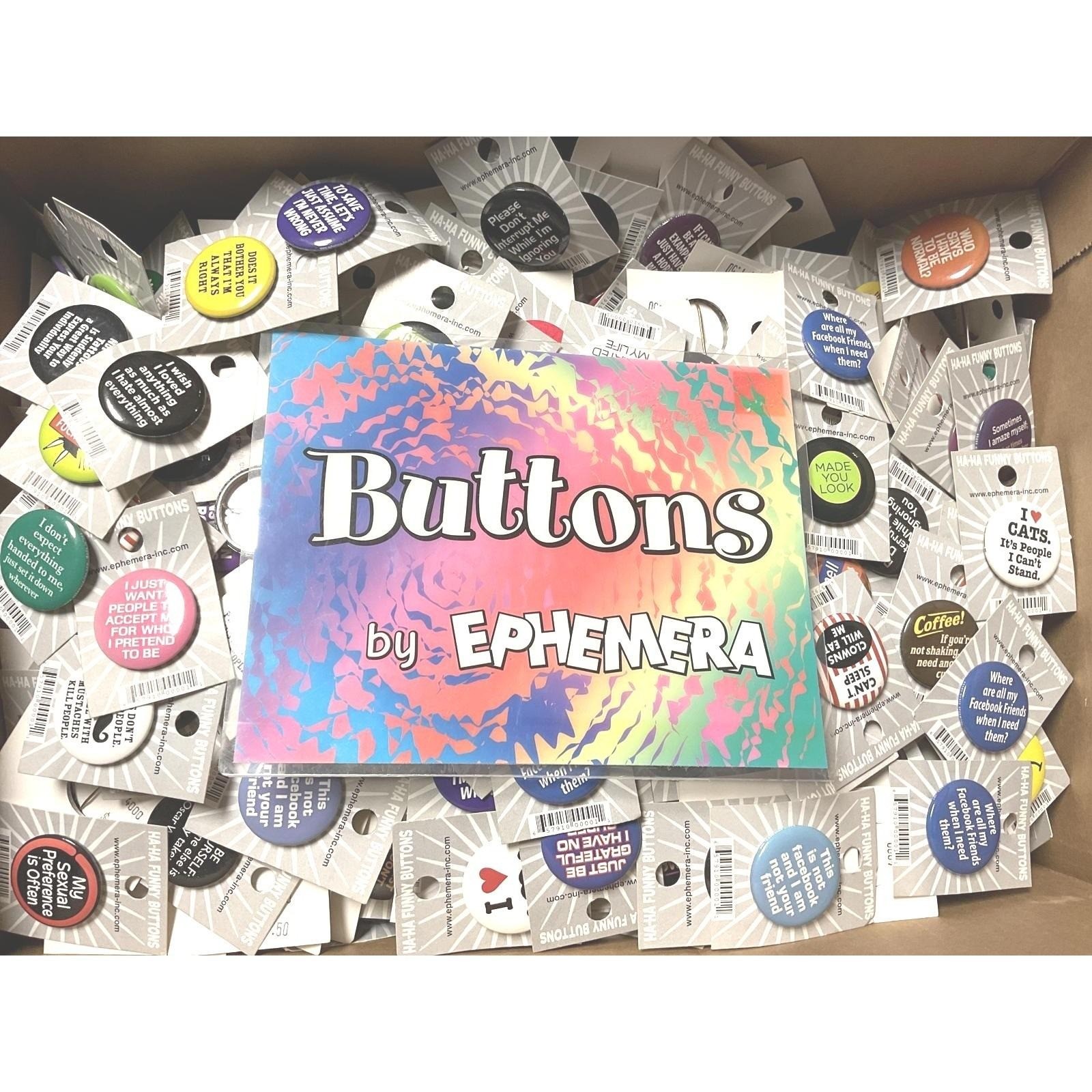 Ephemera Inc. HA-HA Funny Pinback Buttons 1.25" Sarcastic Novelty Pins 24 Pack