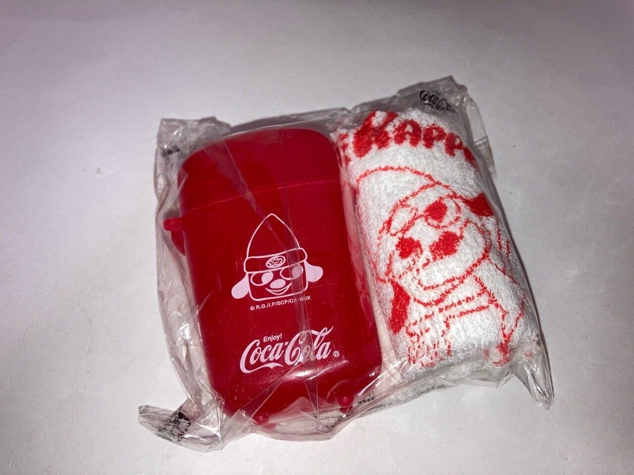 PaRappa the Rapper × Coca-Cola Mini Towel + Case Sales Promo Japan import