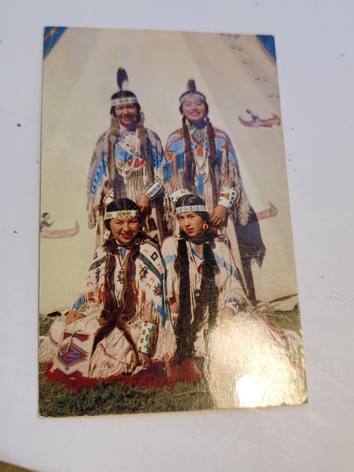 rppc real photo postcard Indian Native american women four Indian maids" tub1 rppc real photo postcard Indian Native american women four Indian maids" tub1