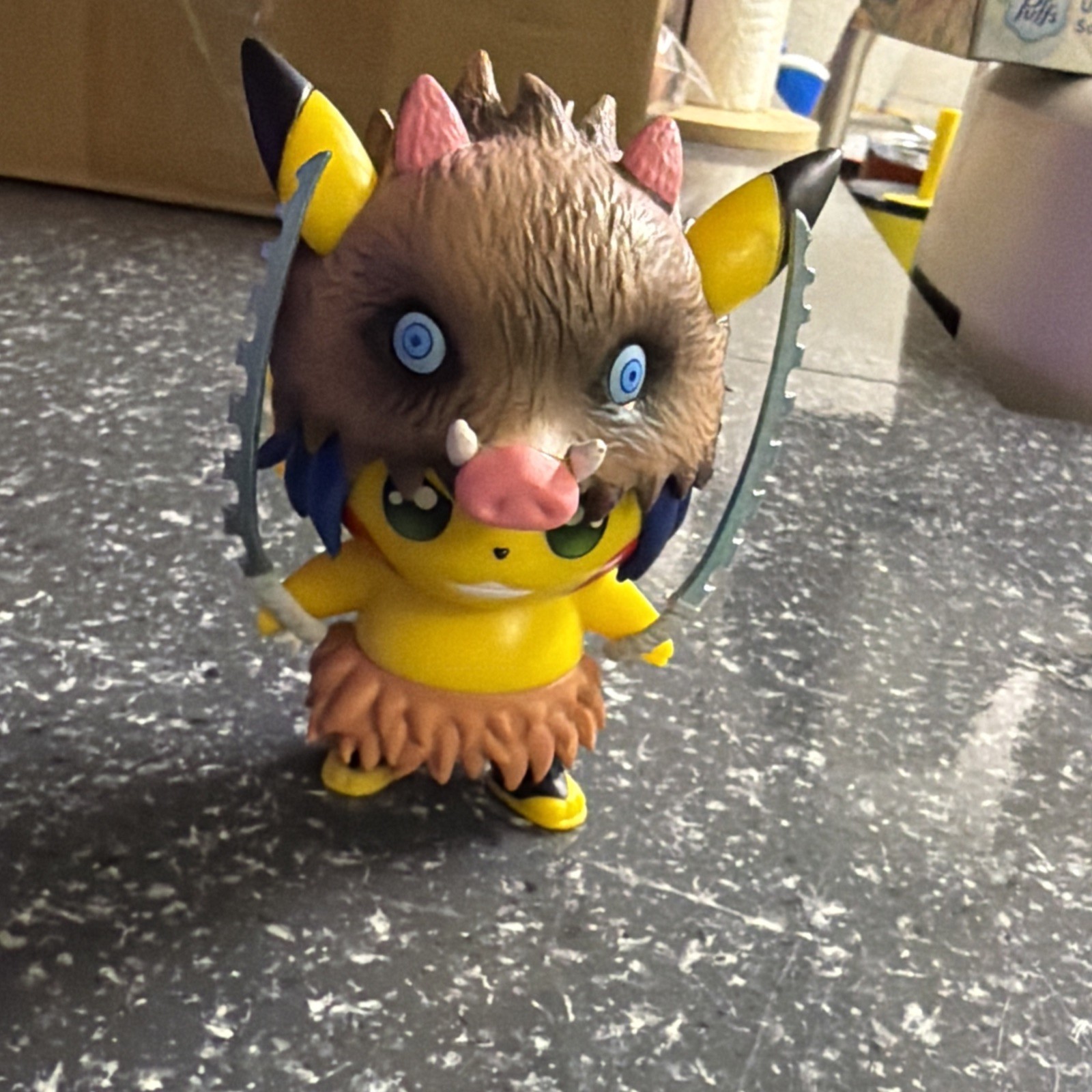 PIKACHU Cosplaying as Demon Slayer INOSUKE 4" Figurine PIKACHU Cosplaying as Demon Slayer INOSUKE 4" Figurine