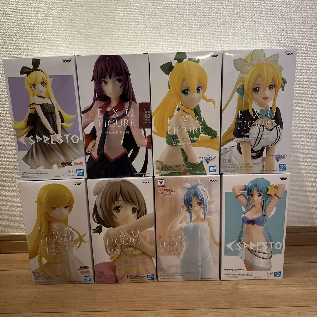 Anime Mixed set SAO etc. Girls Figure lot of 8 Set sale character Goods
