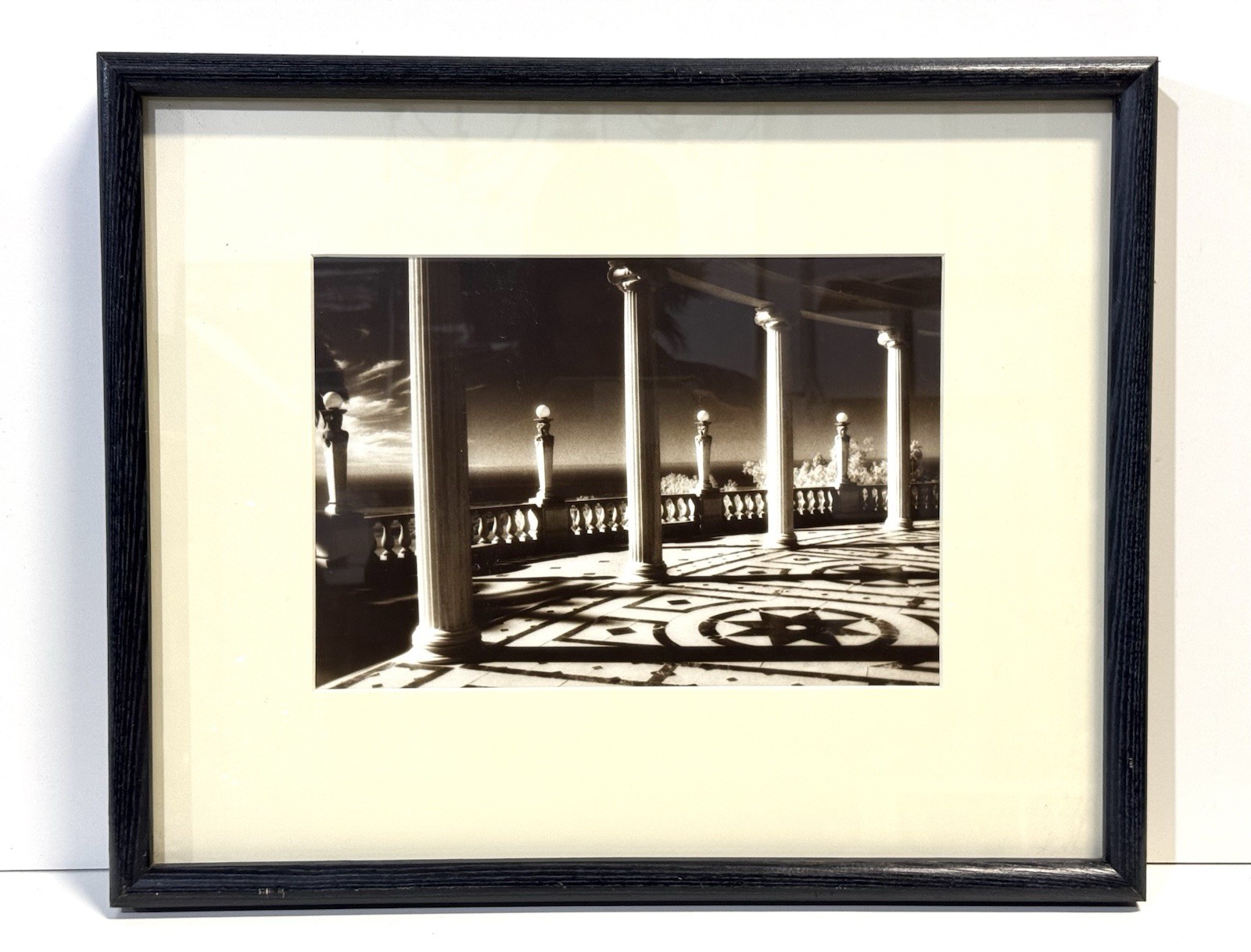 Vintage Mary Lorincz "Veranda - Hearst Castle" Photograph 1991 Framed Vintage Mary Lorincz "Veranda - Hearst Castle" Photograph 1991 Framed