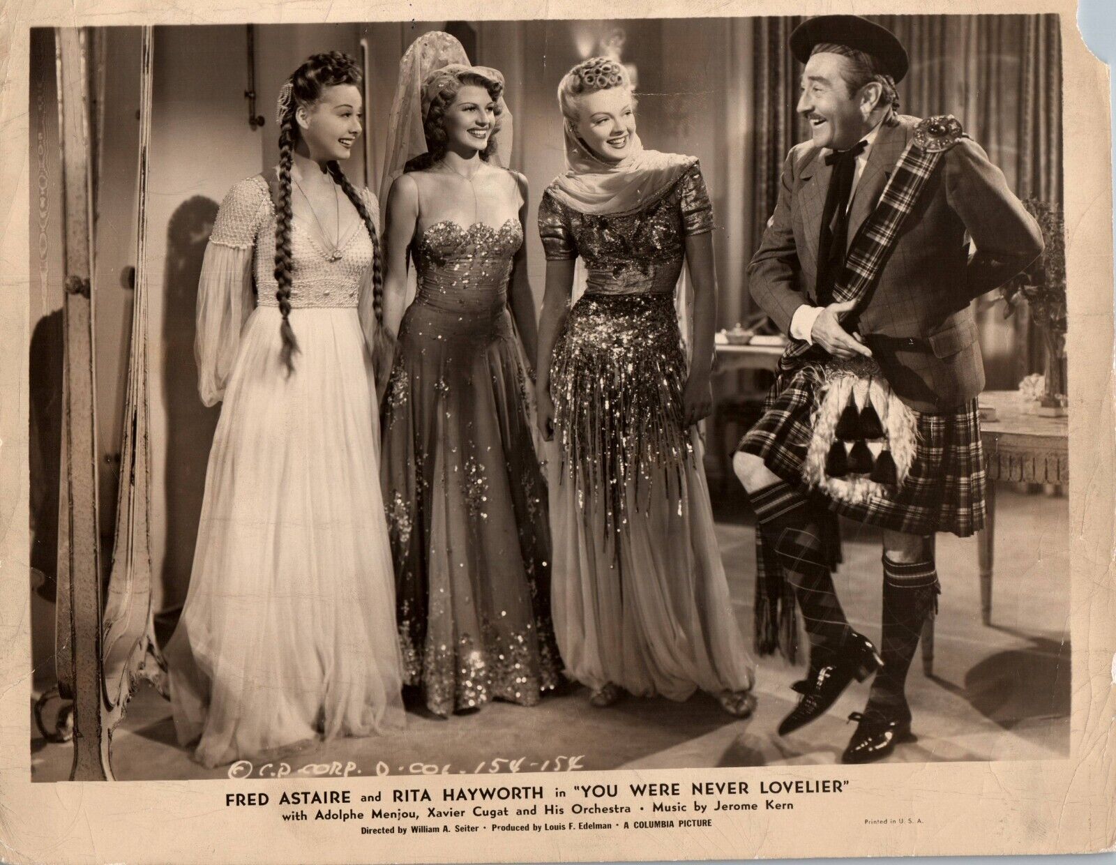 Adele Mara + Rita Hayworth + Leslie Brooks + Adolphe Menjou (1942) ❤ Photo K 378