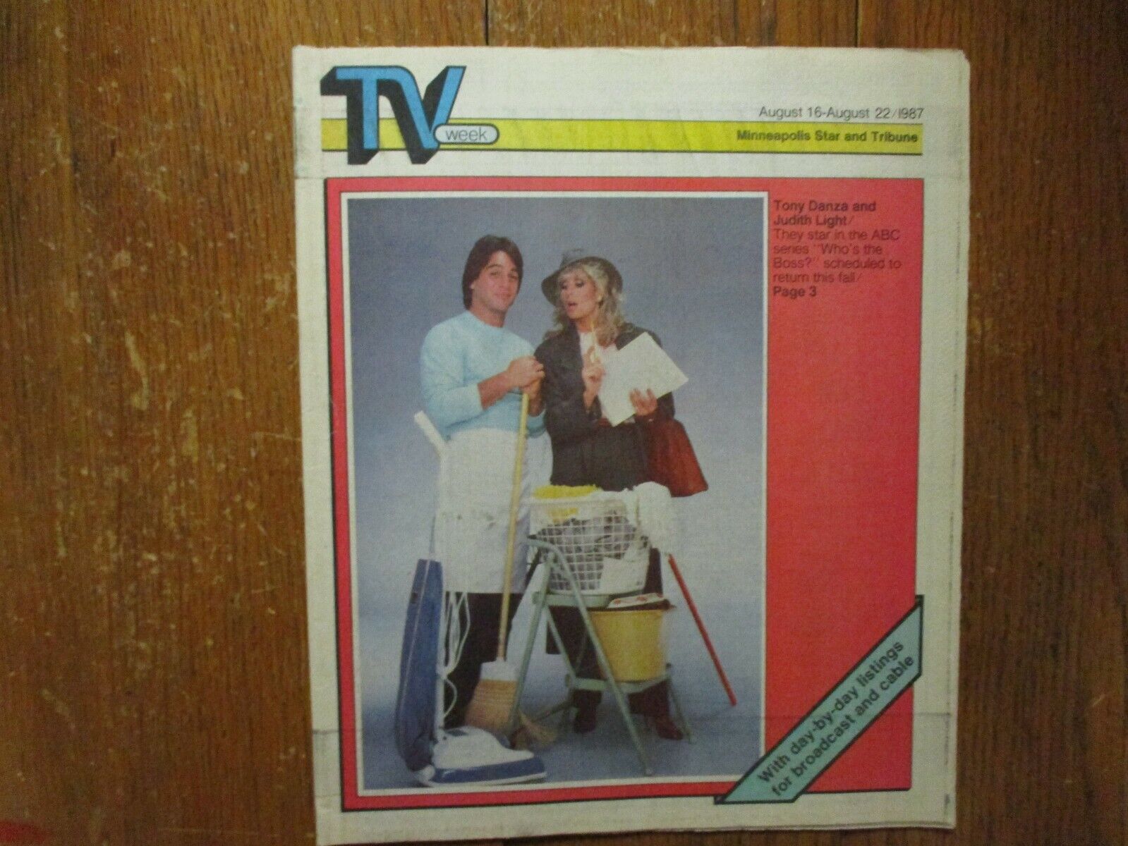 Aug-1987 Minneapolis Tribune TV Week Mag(WHO\'S THE BOSS?/TONY DANZA/JUDITH LIGHT
