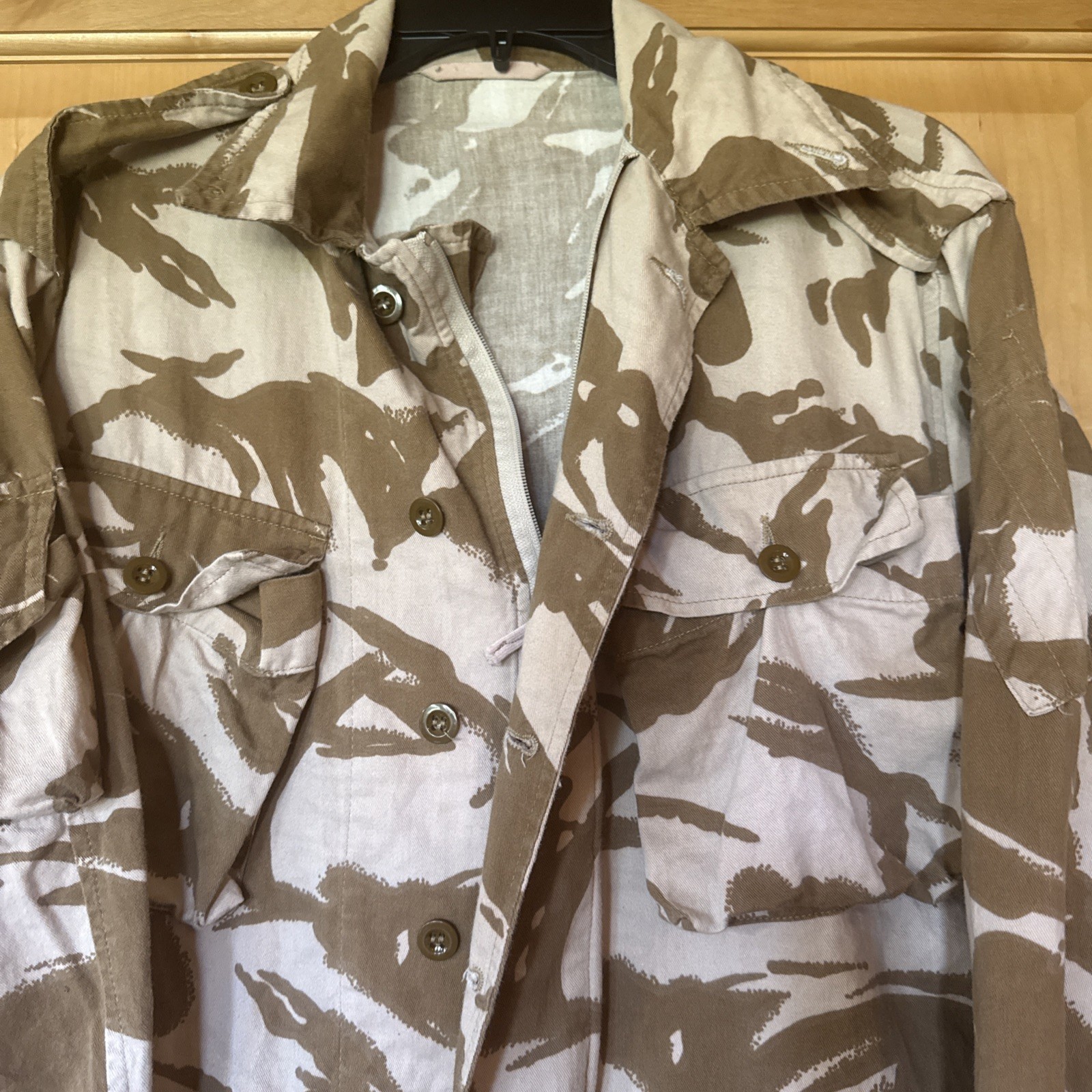 Vtg 90’s Desert DPM Lightweight Combat Jacket Shirt Medium 170/96 Gulf War Era