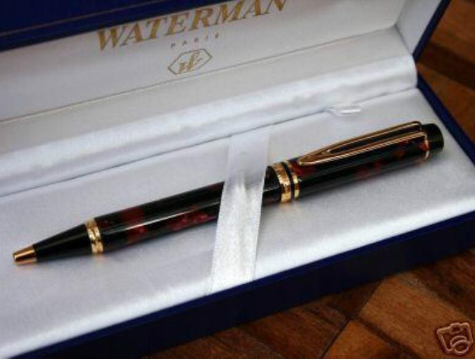 Waterman Rhapsody Ballpoint Pen Mineral Red & Gold New In Box Waterman Rhapsody Ballpoint Pen Mineral Red & Gold New In Box