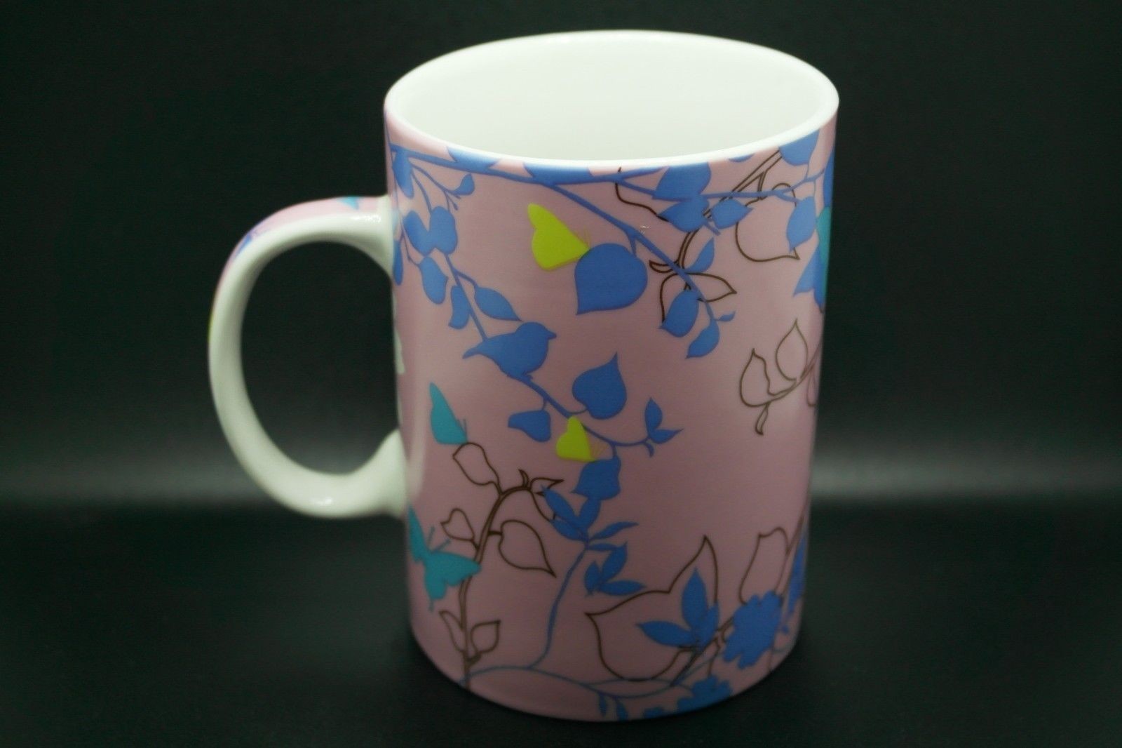 NEW 2006 Starbucks Pink Floral & Butterflies Coffee Mug NEW 2006 Starbucks Pink Floral & Butterflies Coffee Mug