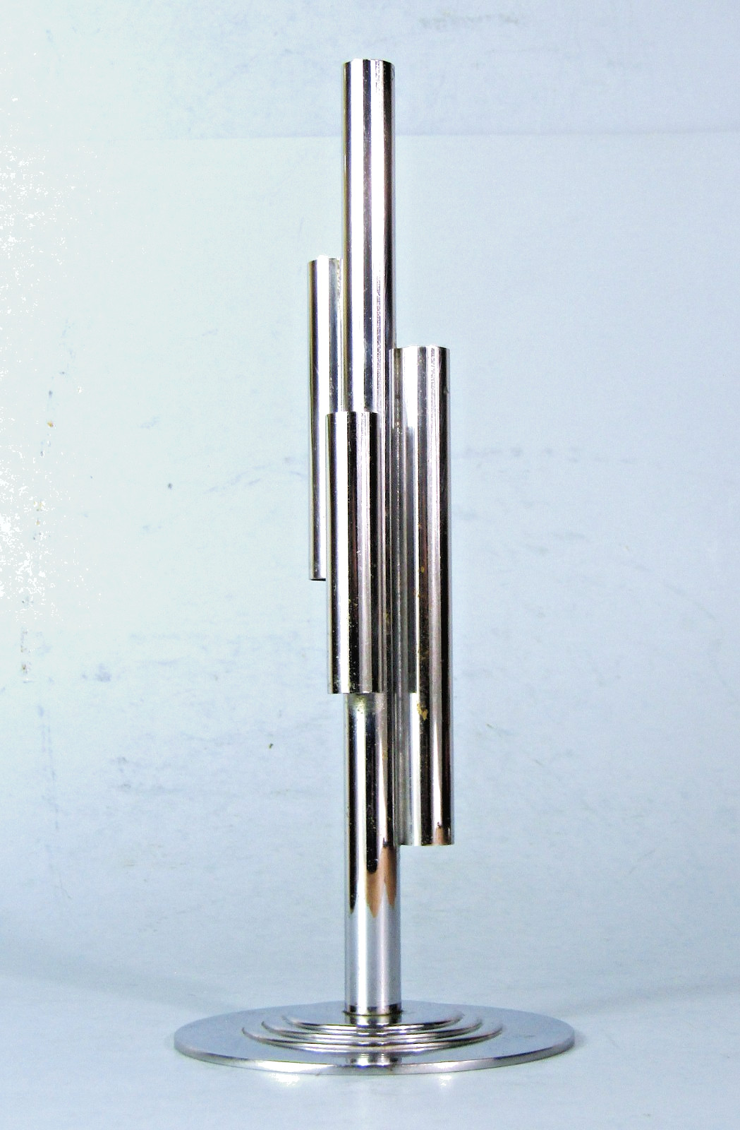Chase Chrome Skyscraper Bud Vase 1930's Art Deco Modernist Machine Age Decor Chase Chrome Skyscraper Bud Vase 1930's Art Deco Modernist Machine Age Decor